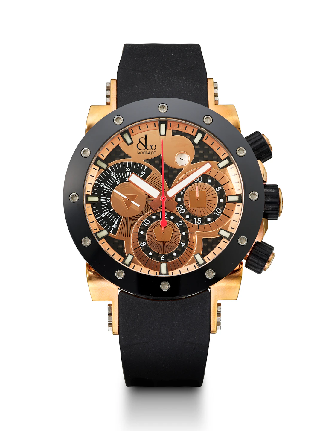 Jacob & Co., Pink Gold and Pvd-Coated Stainless Steel 'Epic Ii'