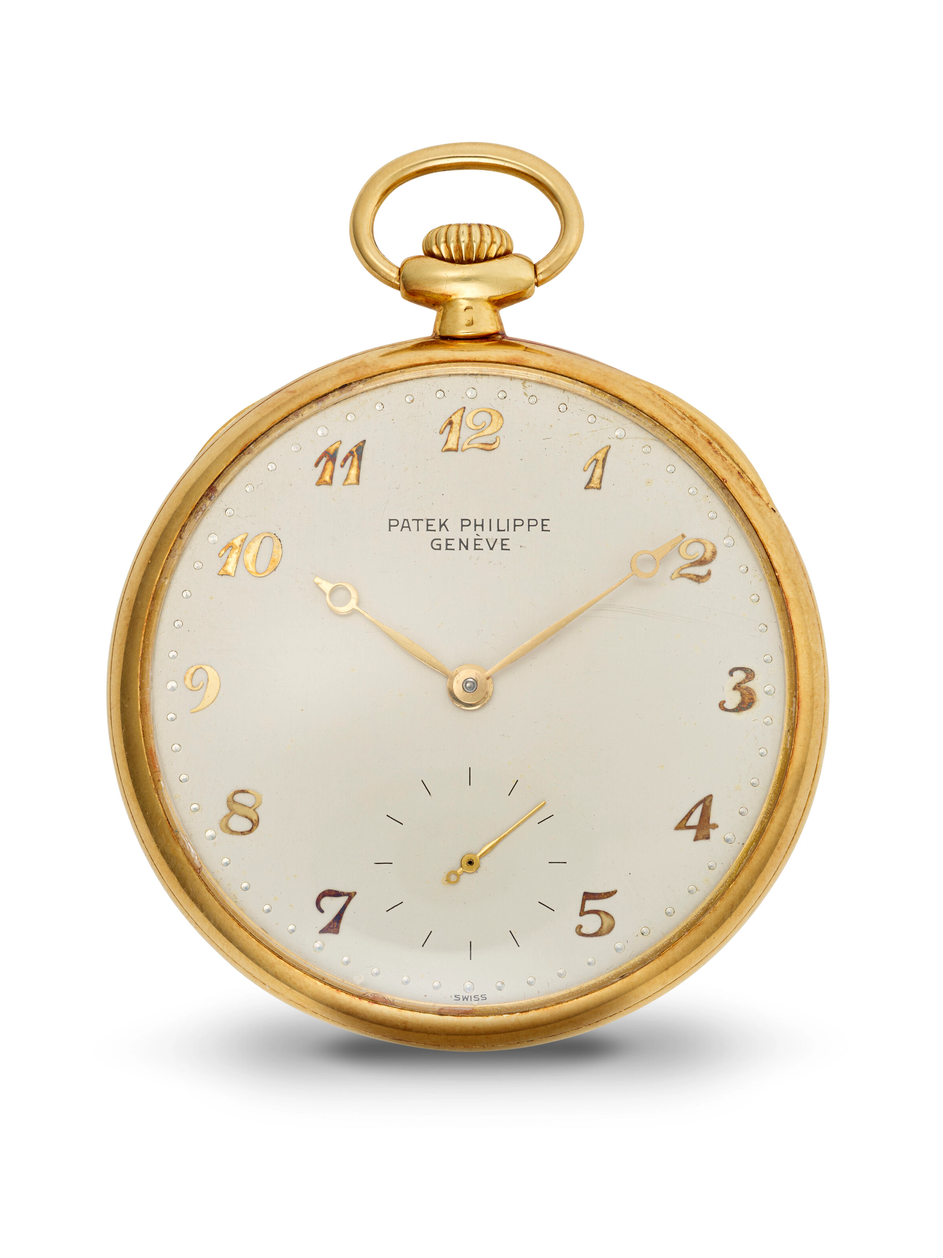 Patek Philippe, Yellow Gold Openface Pocket Watch with Breguet Numerals