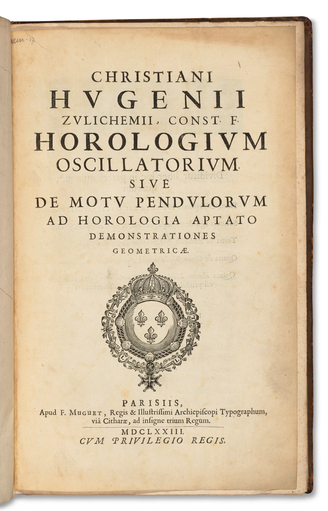 Horologium Oscillatorium Sive De Motu Pendulorum
