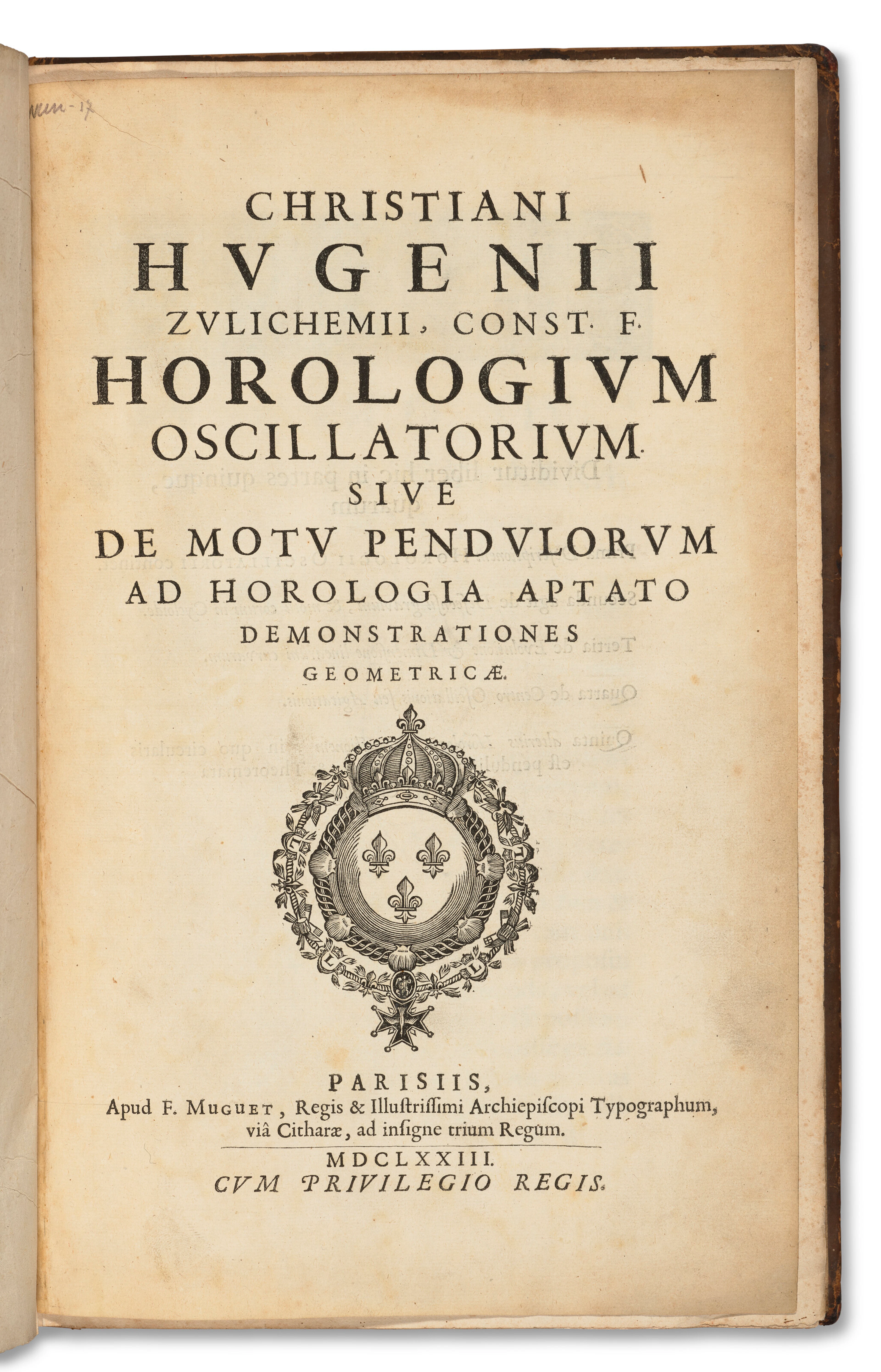 Horologium Oscillatorium Sive De Motu Pendulorum
