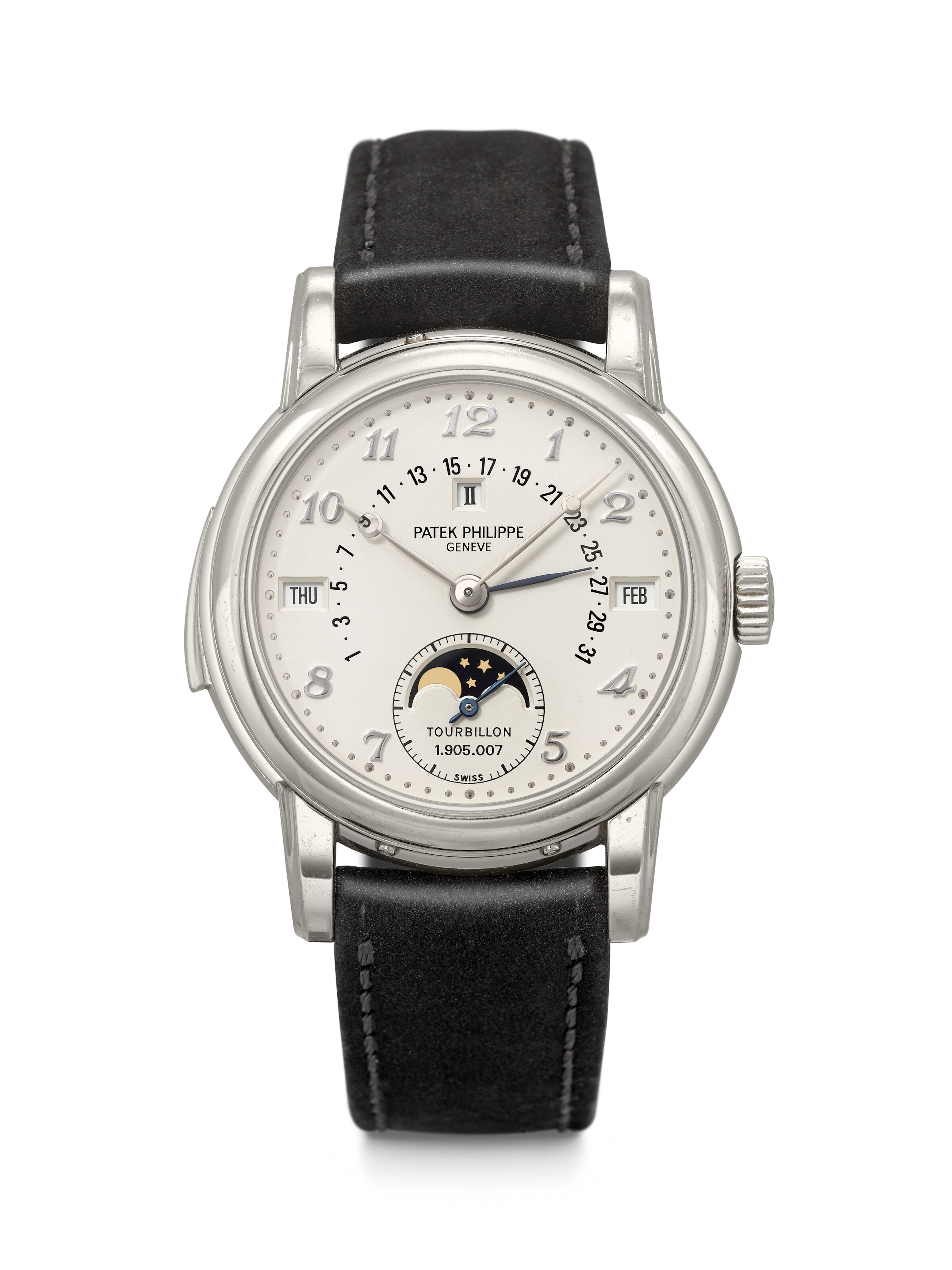 PATEK PHILIPPE. A VERY RARE AND HIGHLY IMPORTANT PLATINUM MINUTE REPEATING