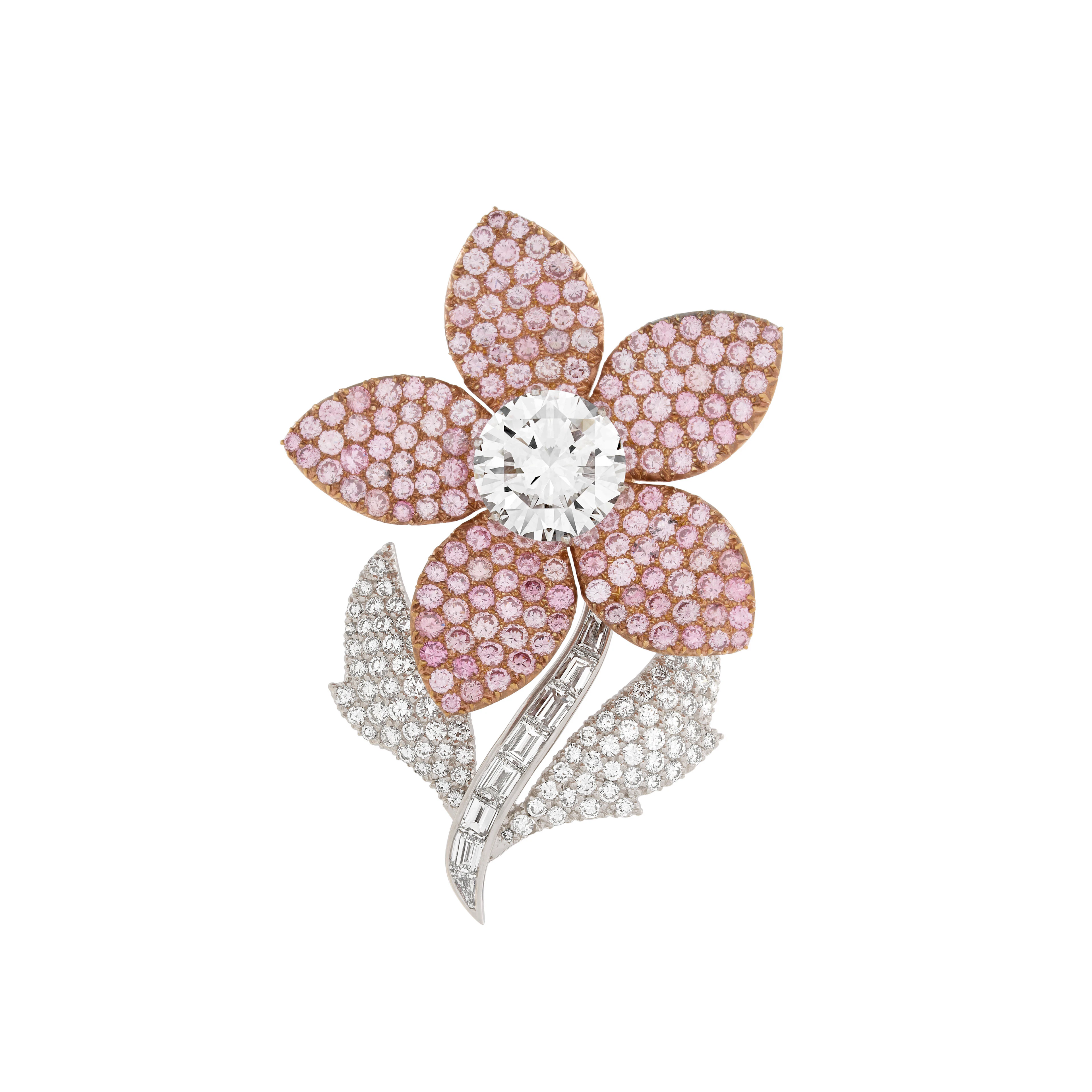 Graff Diamond and Coloured Diamond 'En Tremblant' Flower Brooch