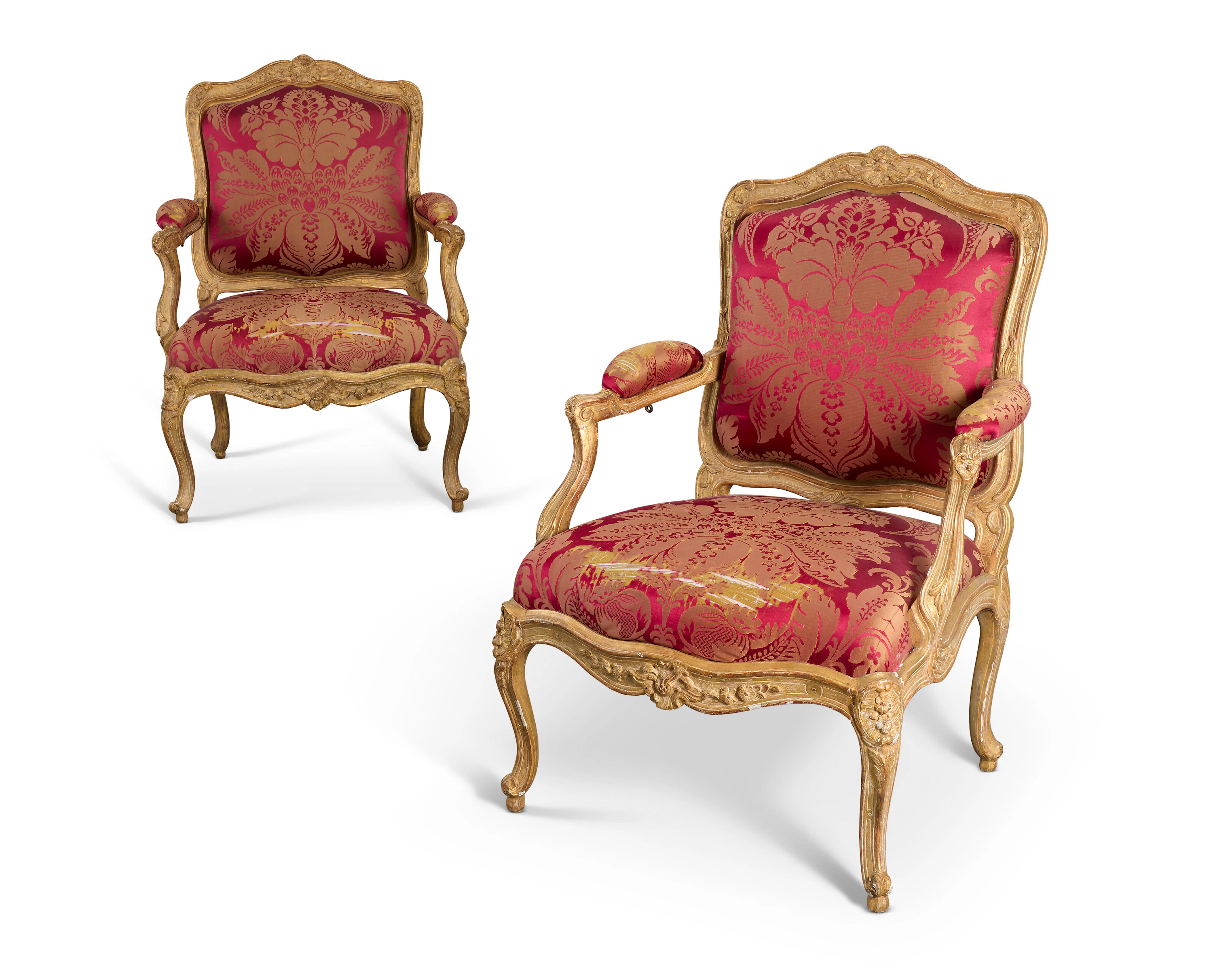 Paire De Fauteuils D'époque Louis Xv