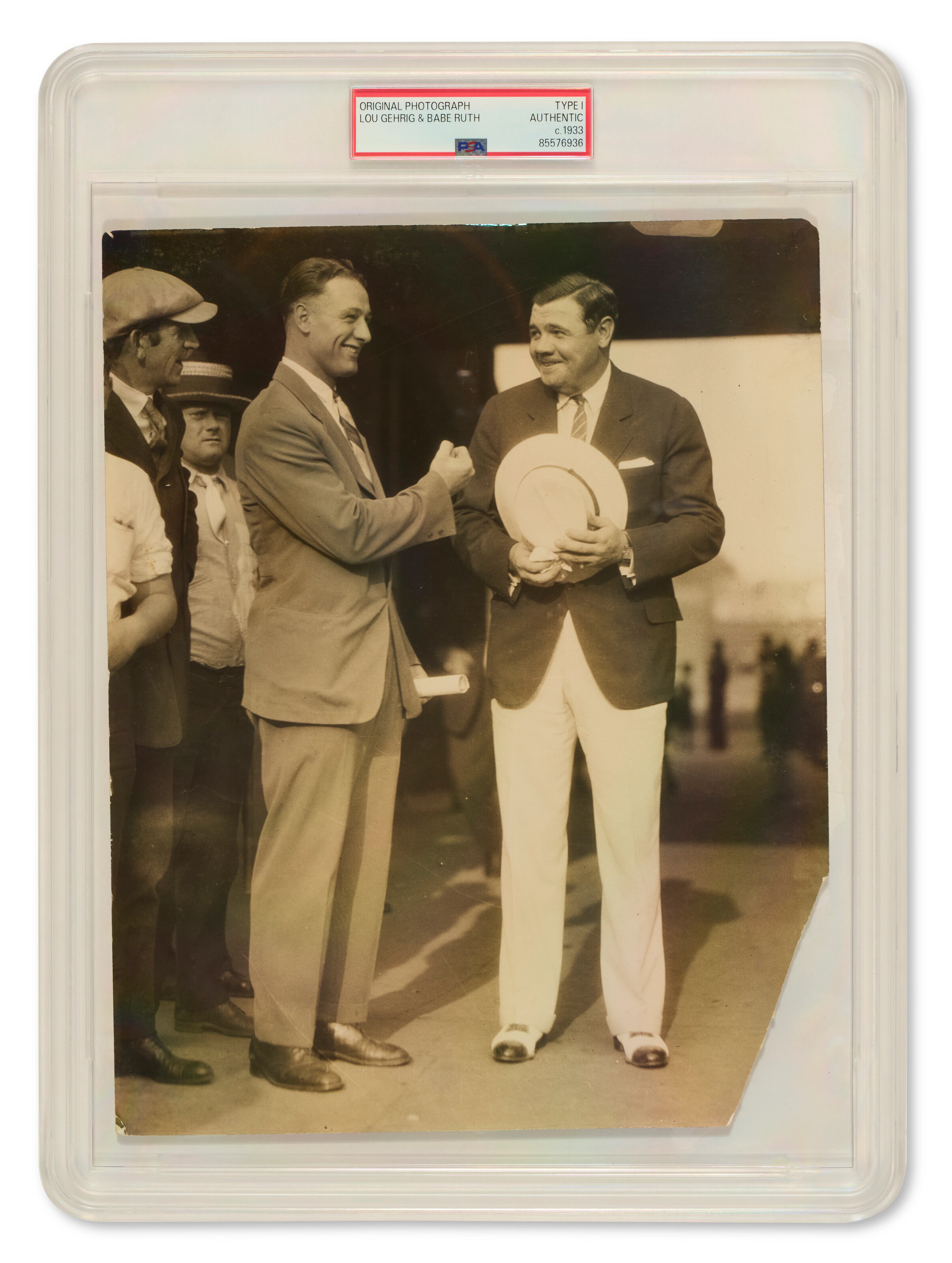 PHOTOGRAPH OF BABE RUTH AND LOU GEHRIG (PSA/DNA "TYPE I")