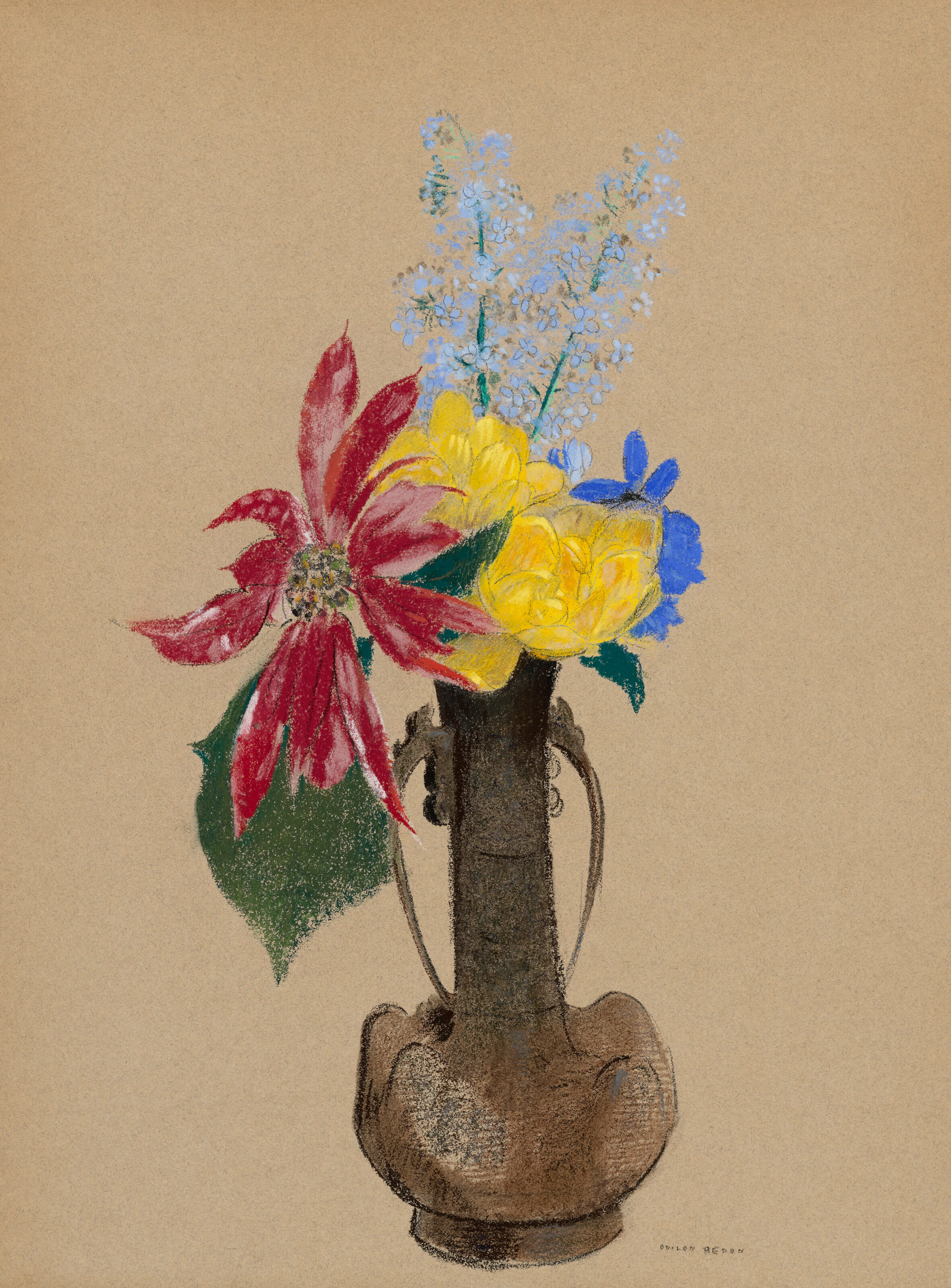 ODILON REDON (1840-1916) Vase de fleurs