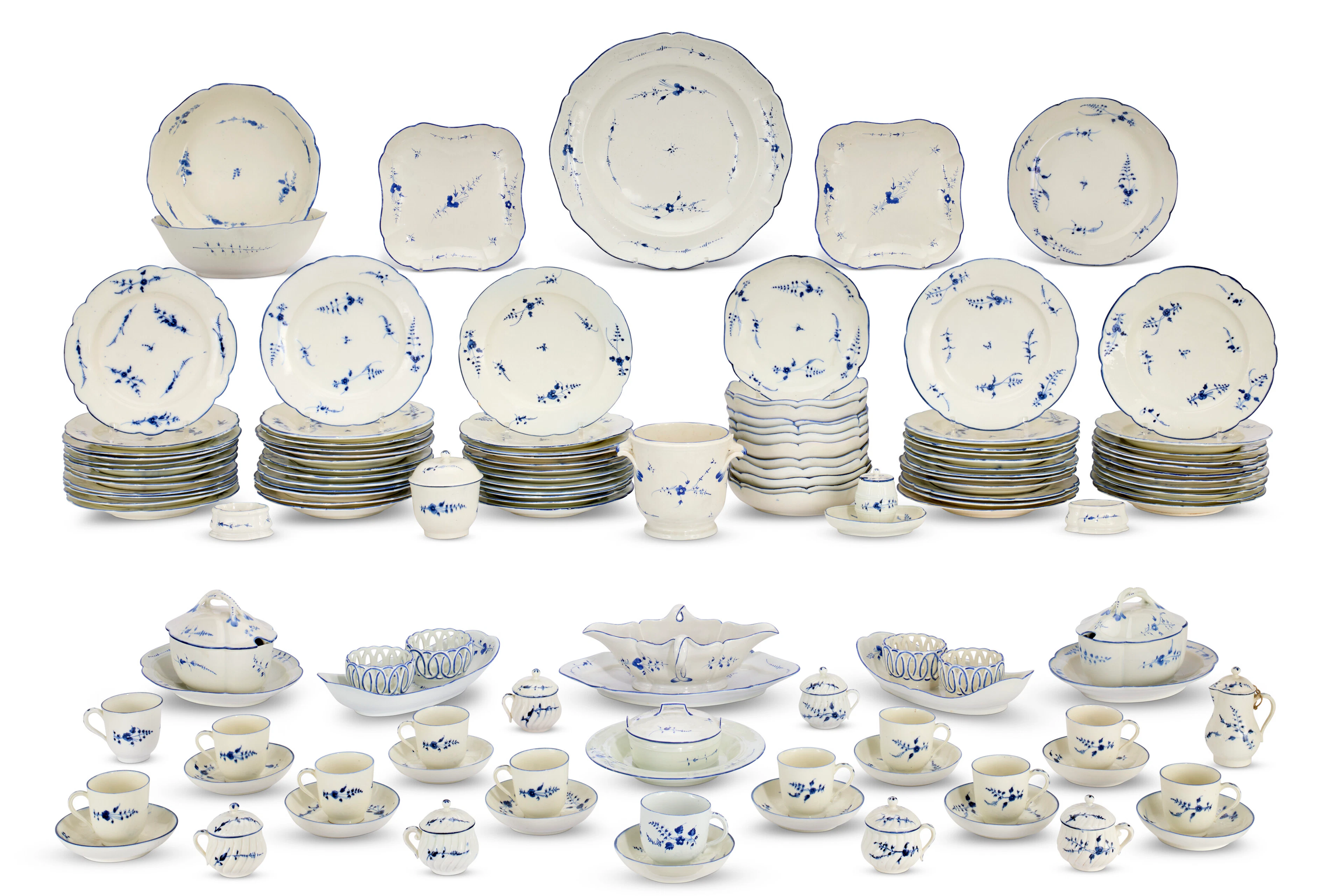 Partie De Service En Porcelaine Tendre