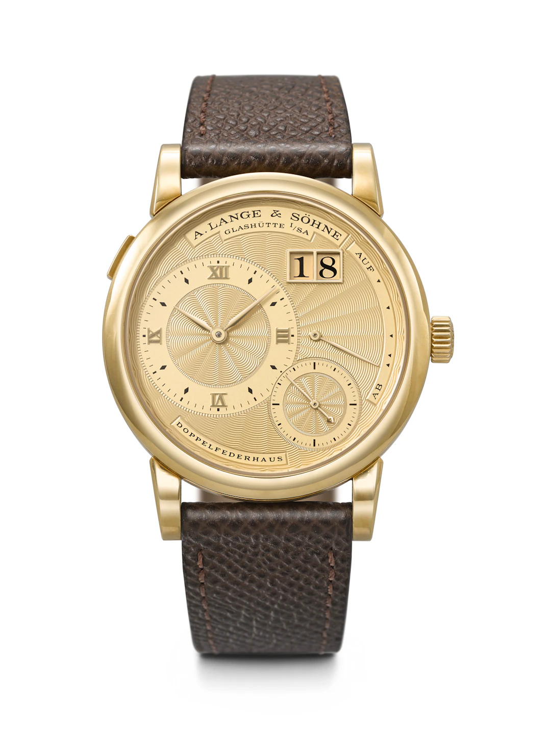 A. Lange & söhne. A Highly Attractive 18K Gold Limited Edition Wristwatch