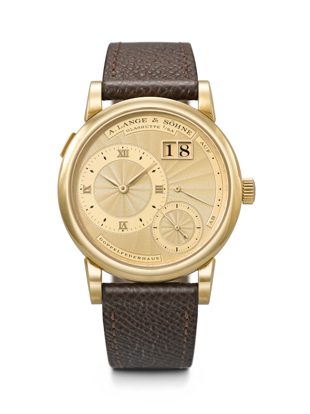 A. Lange & söhne. A Highly Attractive 18K Gold Limited Edition Wristwatch