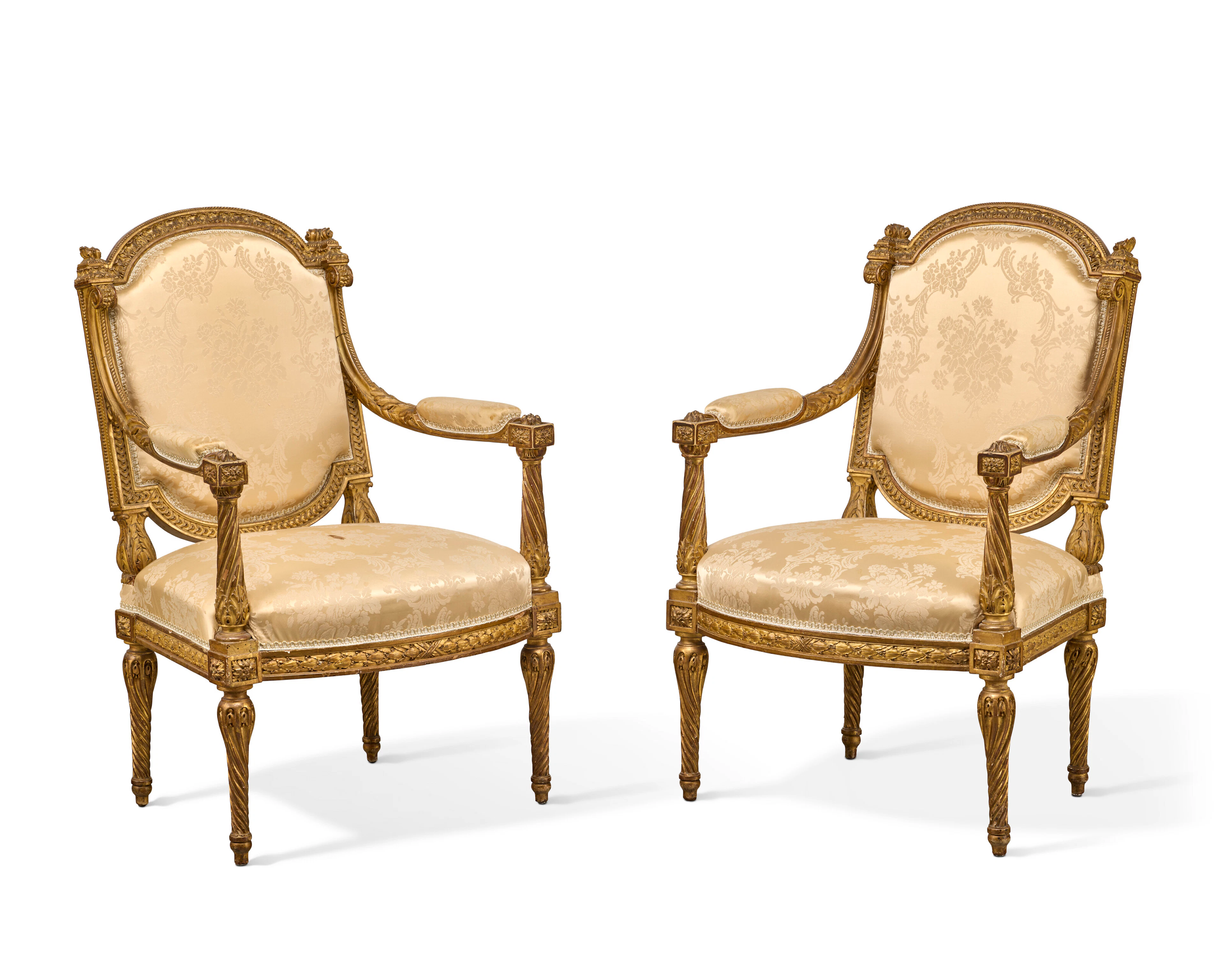 Paire De Fauteuils D'époque Louis Xvi
