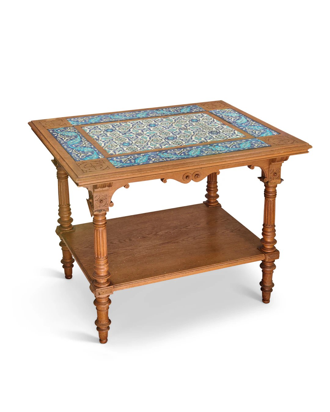 A Damascus Tile Panel Set into a Later Table