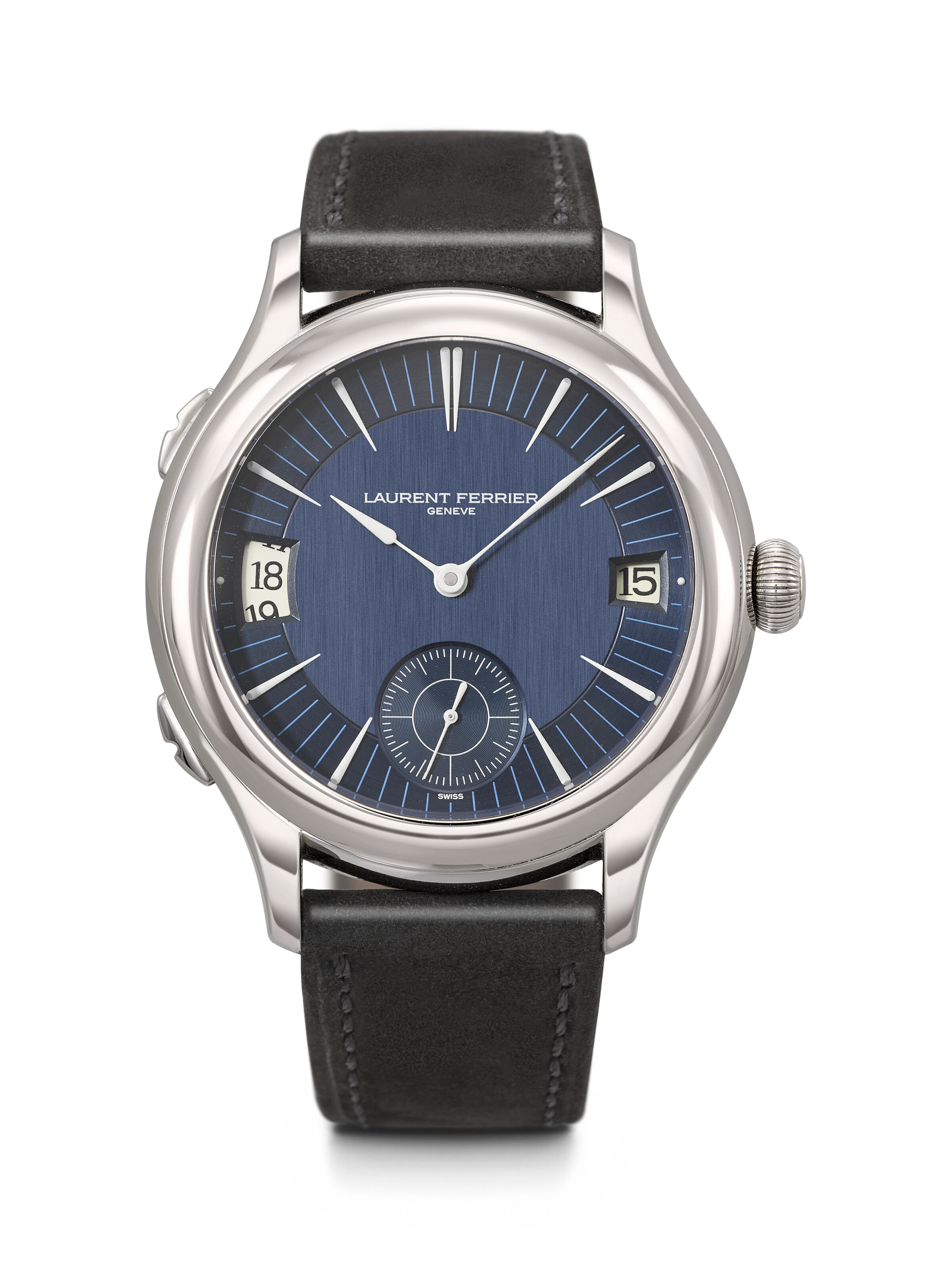 Laurent Ferrier. An Attractive Stainless Steel Automatic Dual Time