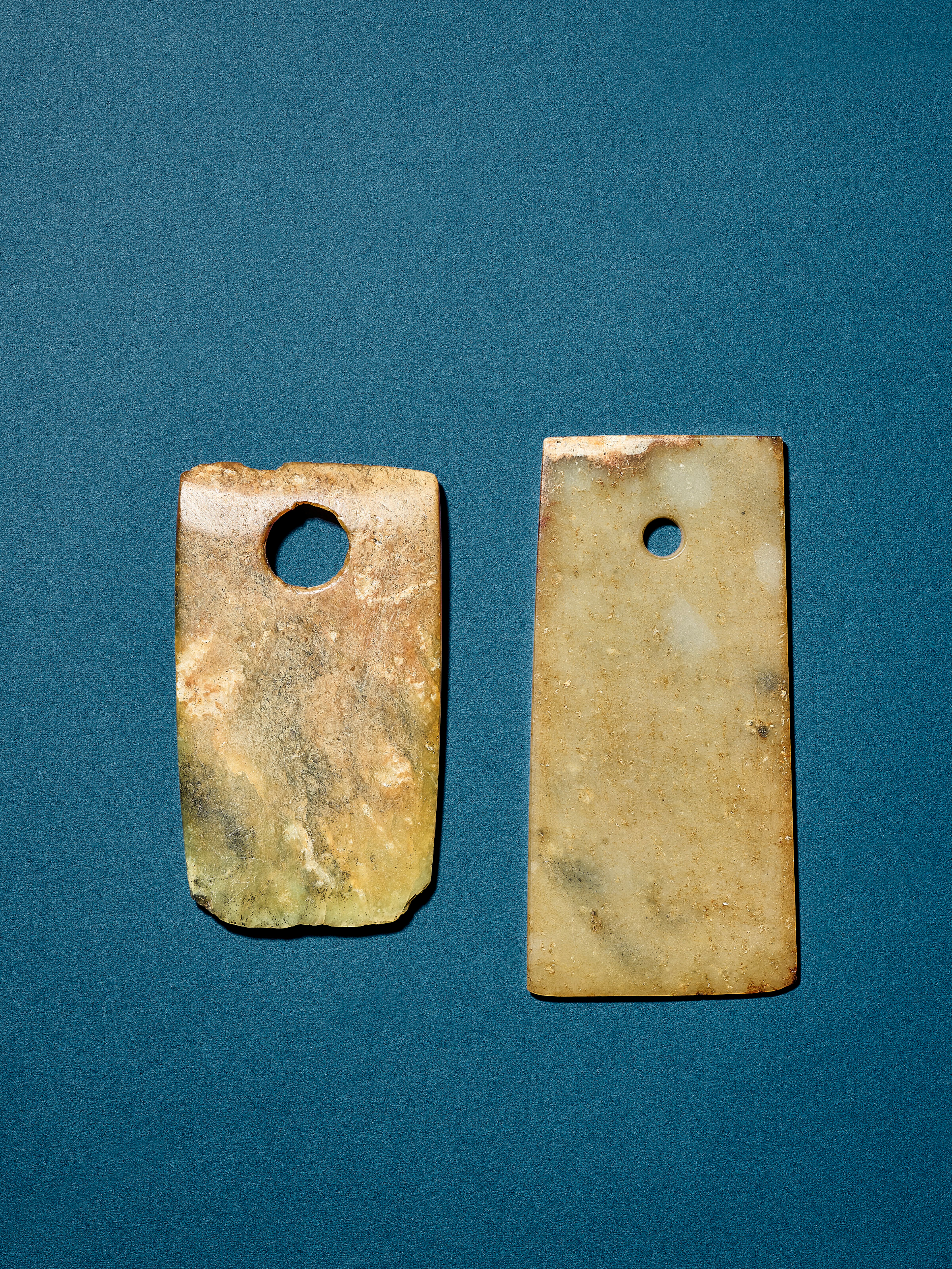 Two Jade Ceremonial Blades, Gui
