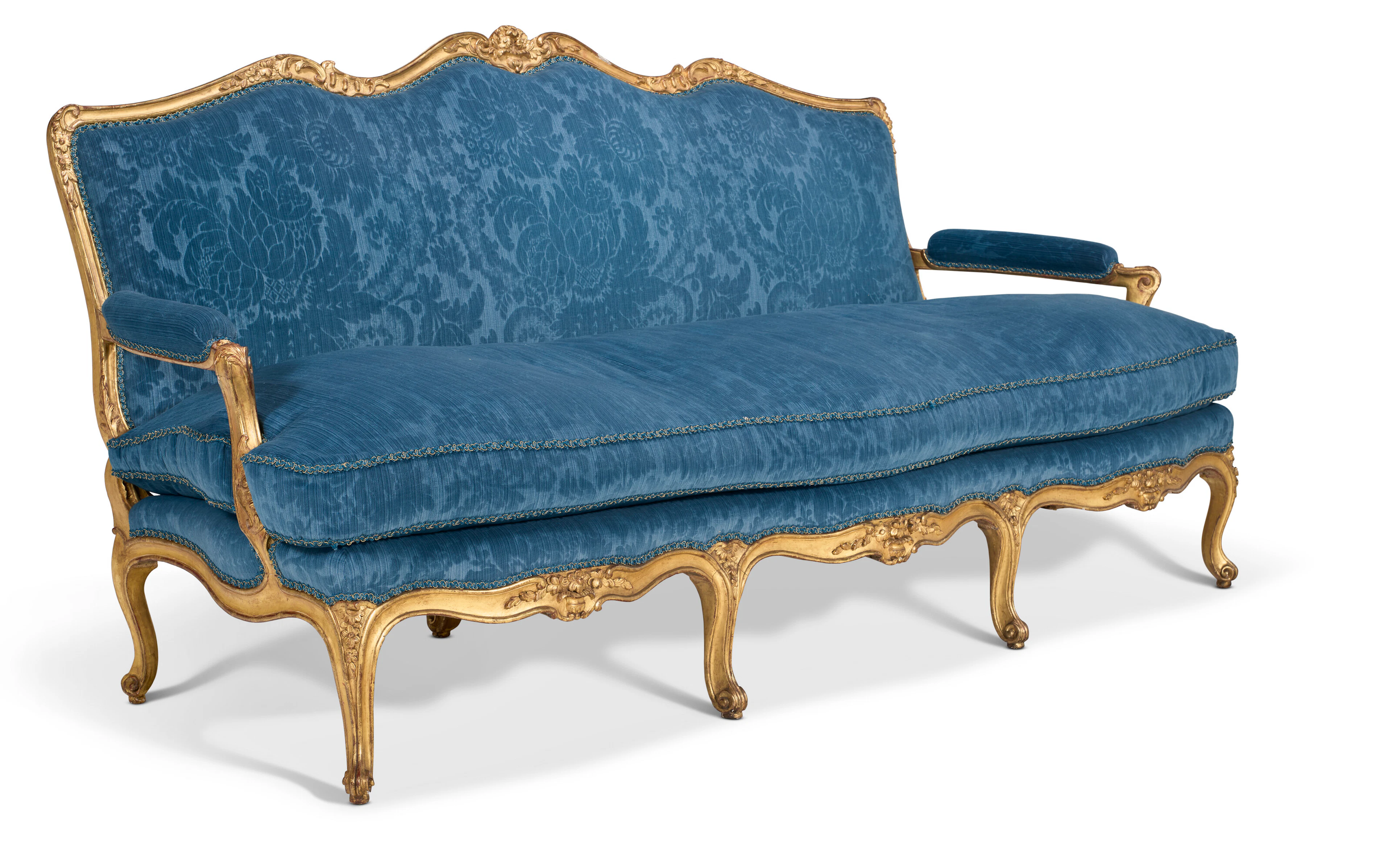 A Louis Xv Giltwood Canape
