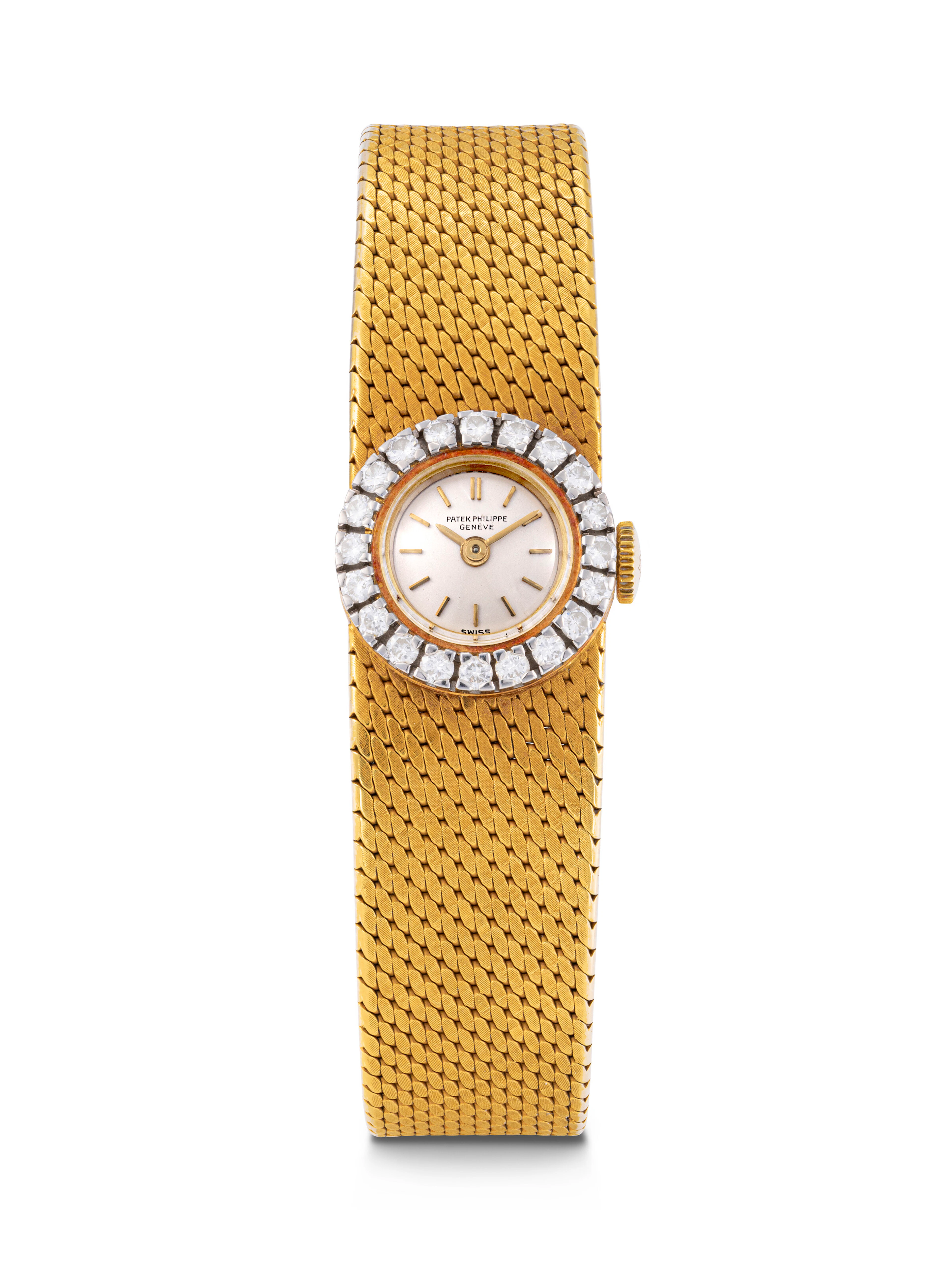 Patek Philippe. A Lady’s Delicate 18K Gold and Diamond-Set Bracelet Watch