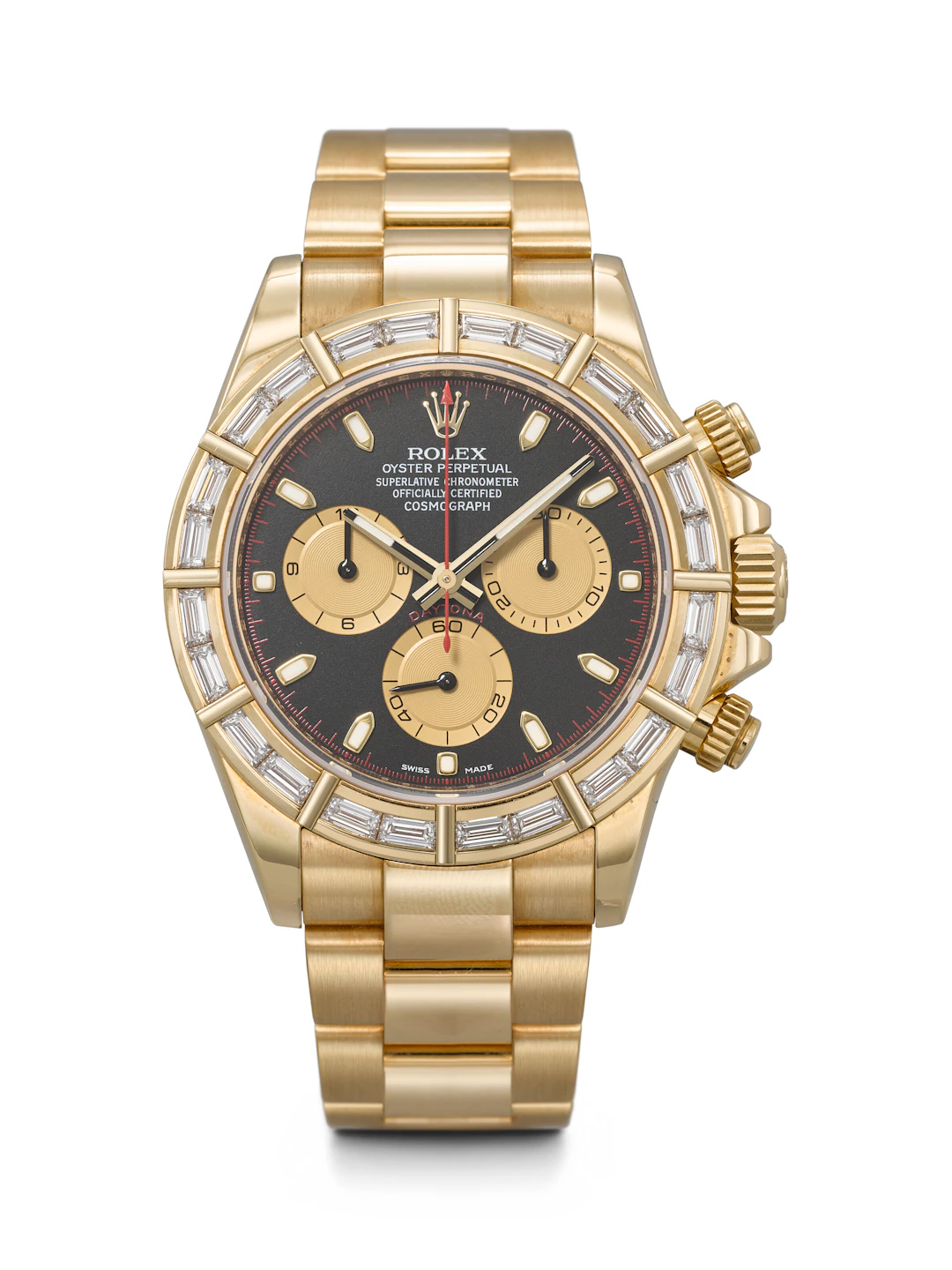 Rolex. A Very Rare and Attractive 18K Gold and Diamond-Set Automatic