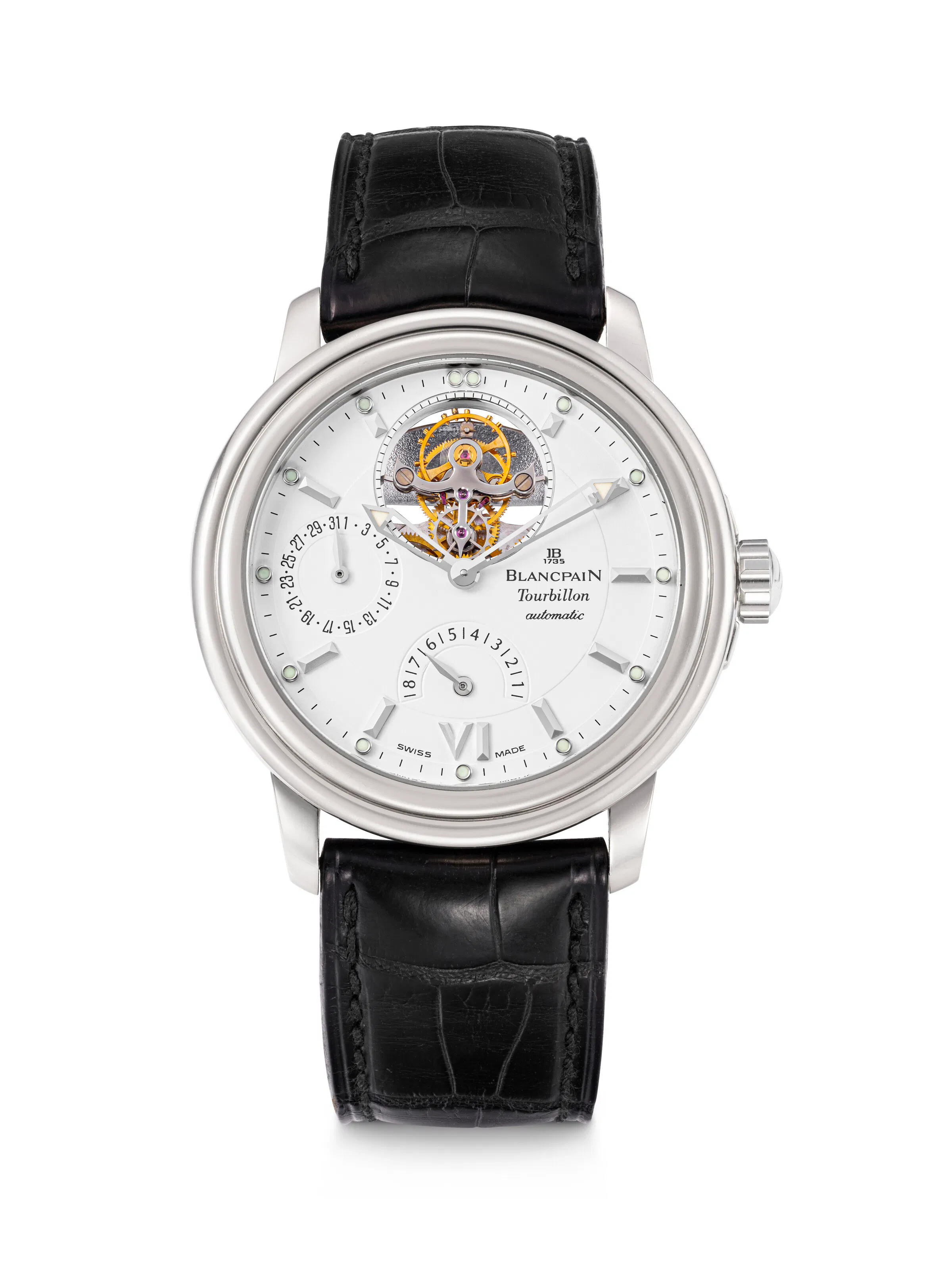 Blancpain, White Gold Tourbillon Wristwatch