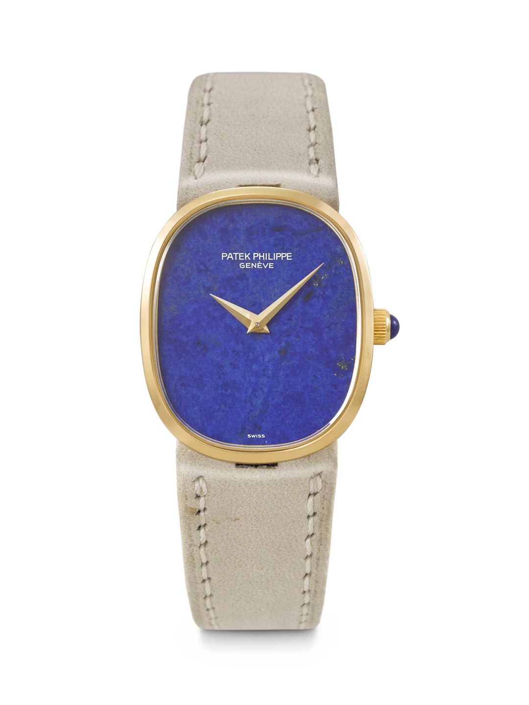 Patek Philippe. A Very Rare and Highly Attractive 18K Gold Oval Wristwatch