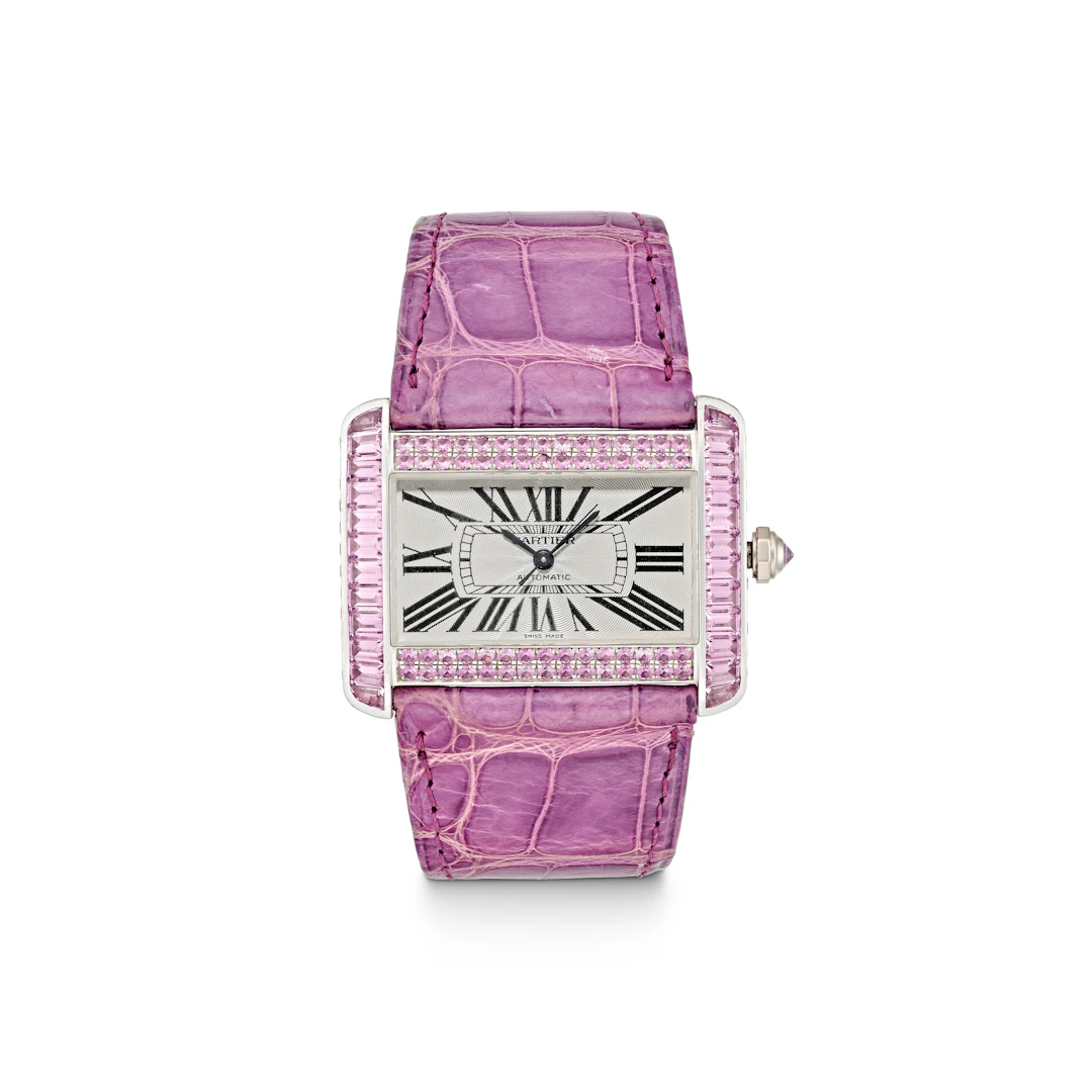 Cartier Coloured Sapphire 'Tank Divan' Wristwatch