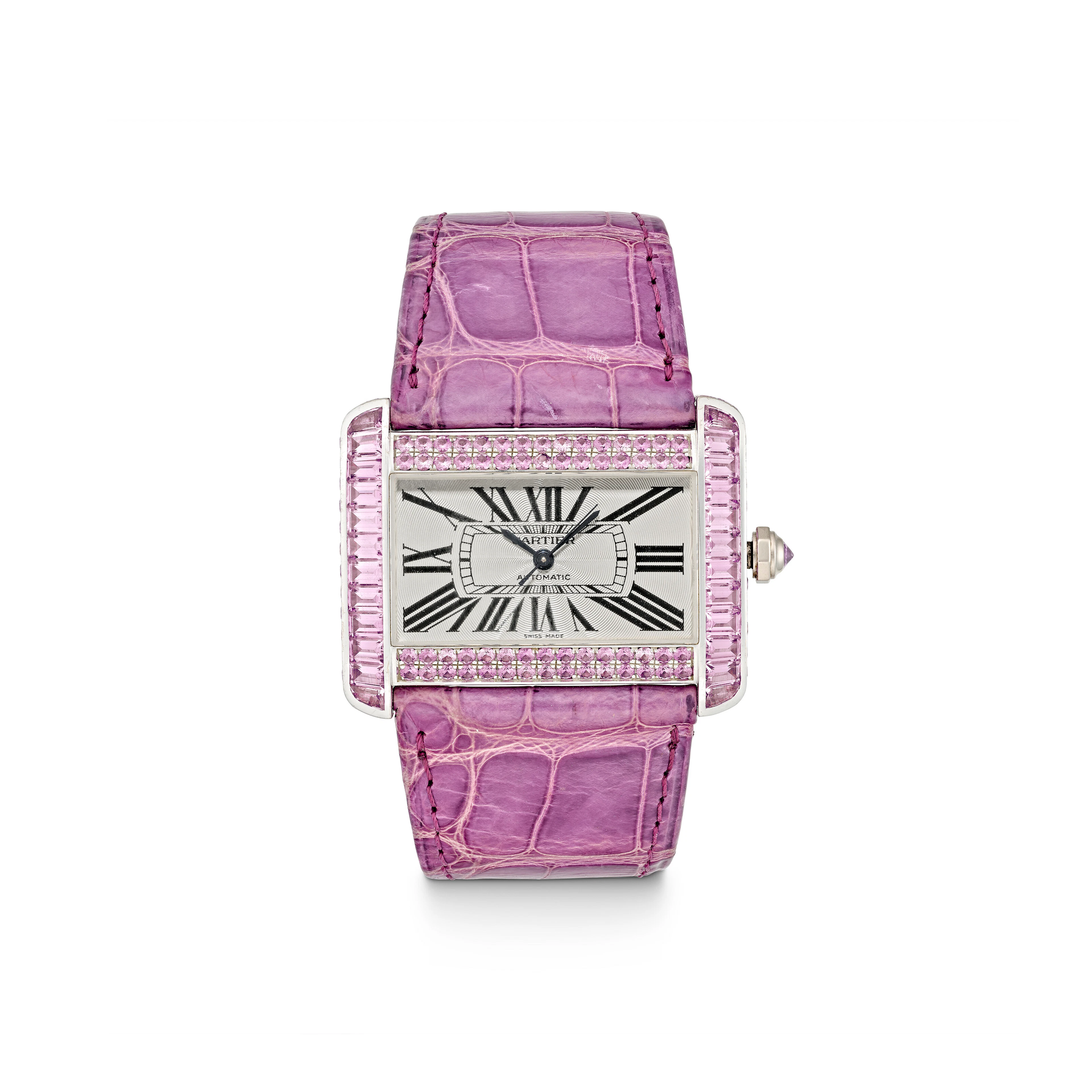 Cartier Coloured Sapphire 'Tank Divan' Wristwatch