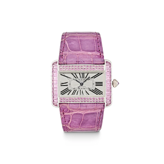 Cartier Coloured Sapphire 'Tank Divan' Wristwatch