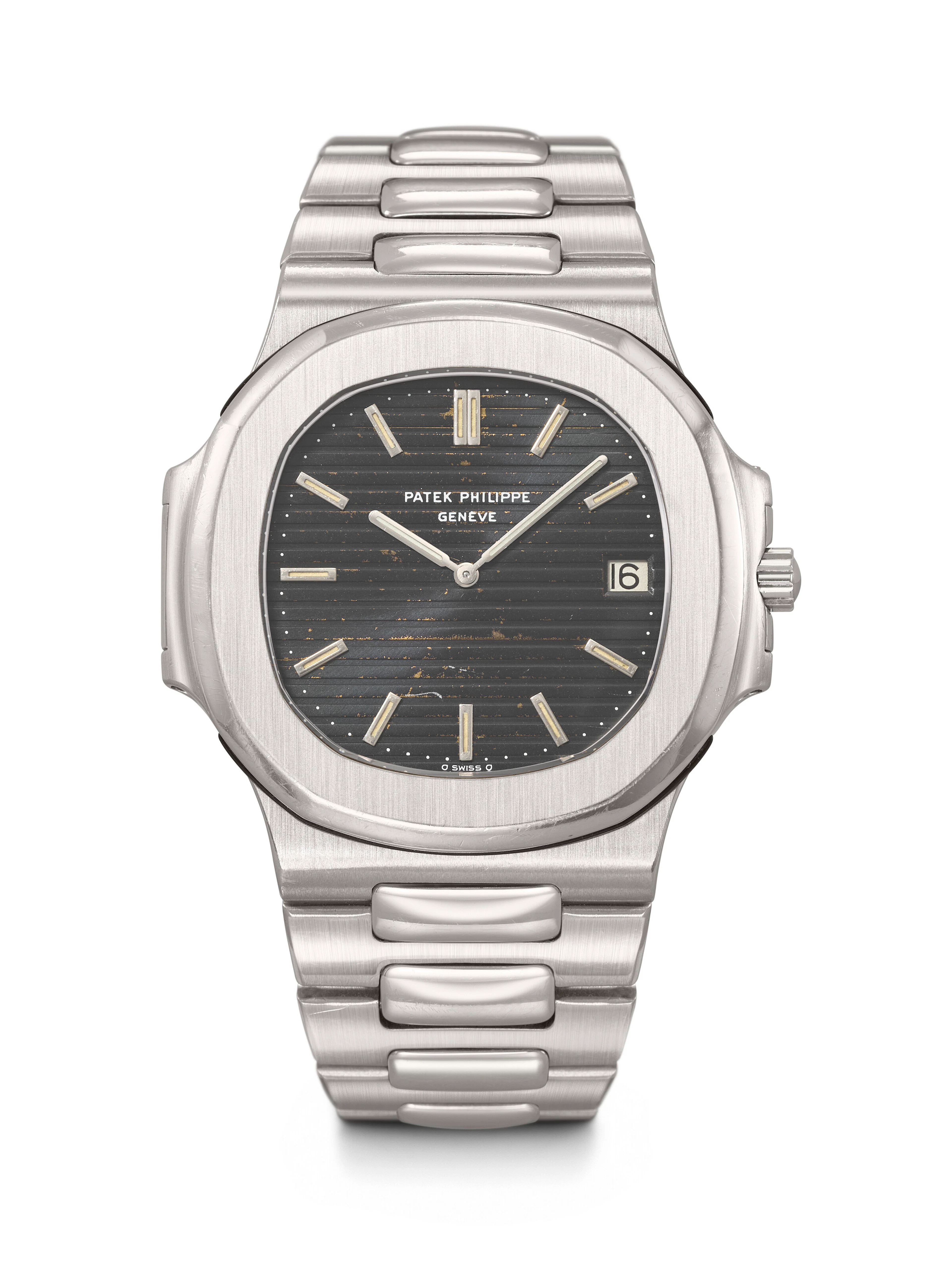 Patek Philippe. A Very Rare Stainless Steel Automatic Wristwatch with
