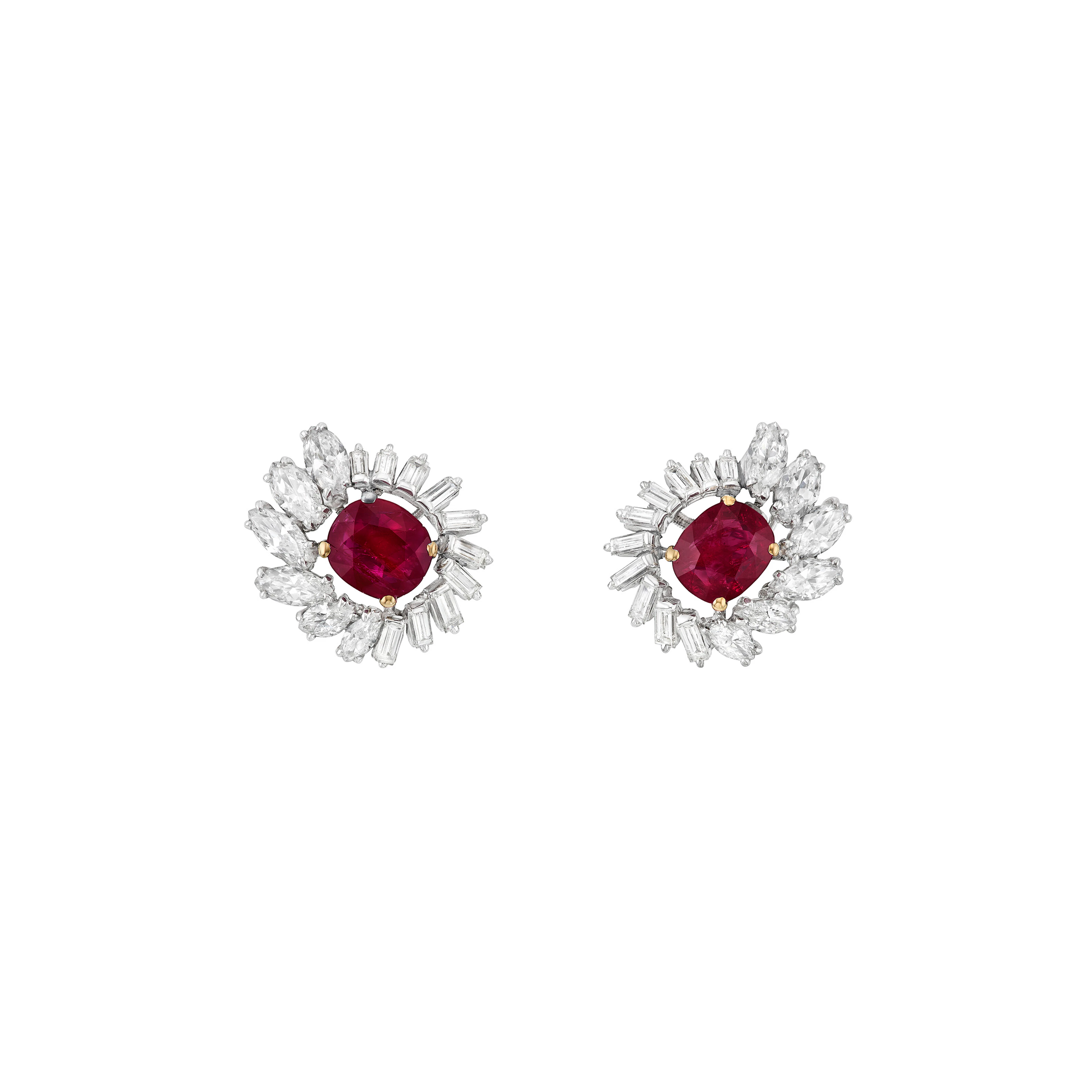 Harry Winston Ruby and Diamond Earrings