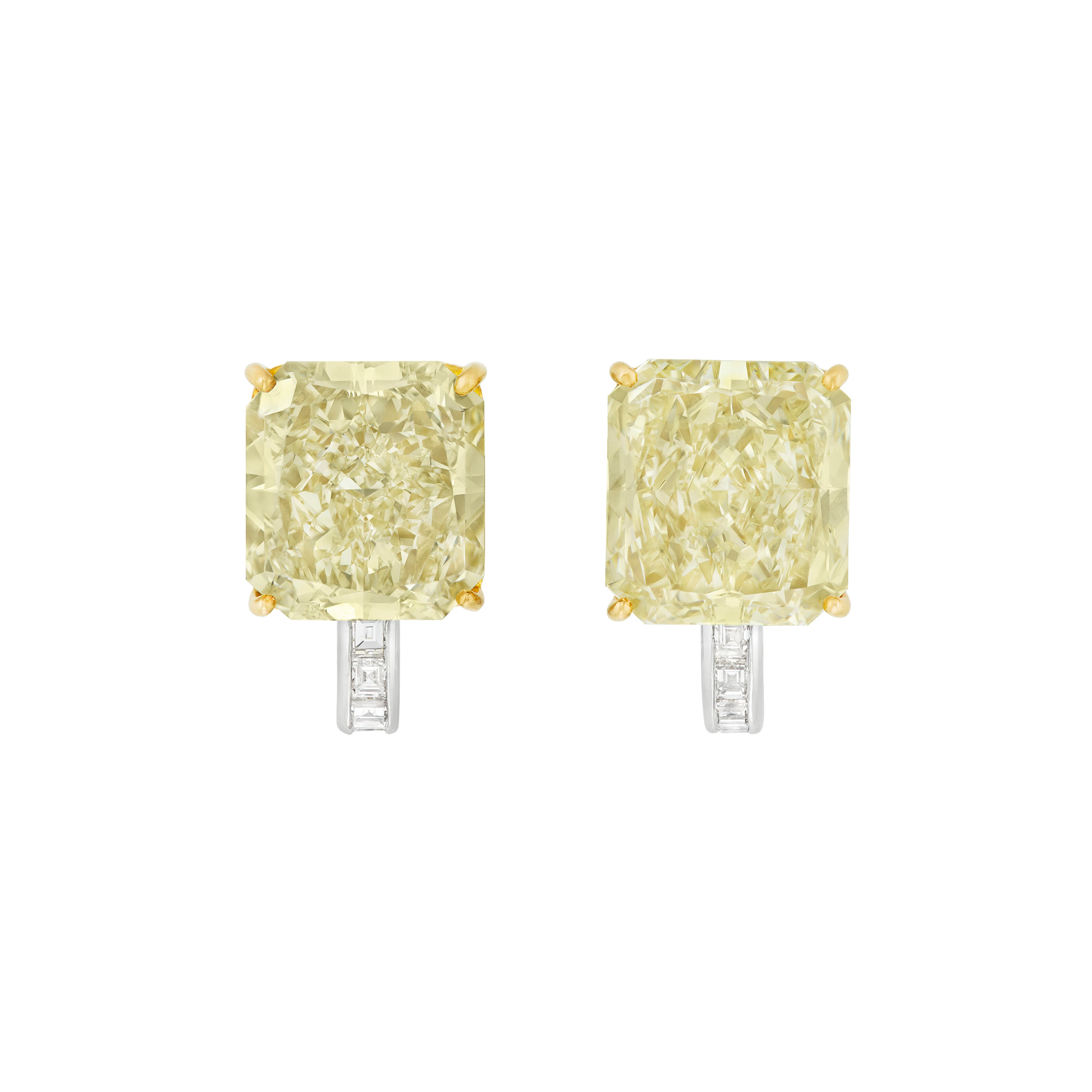 Graff Colored Diamond and Diamond Earrings