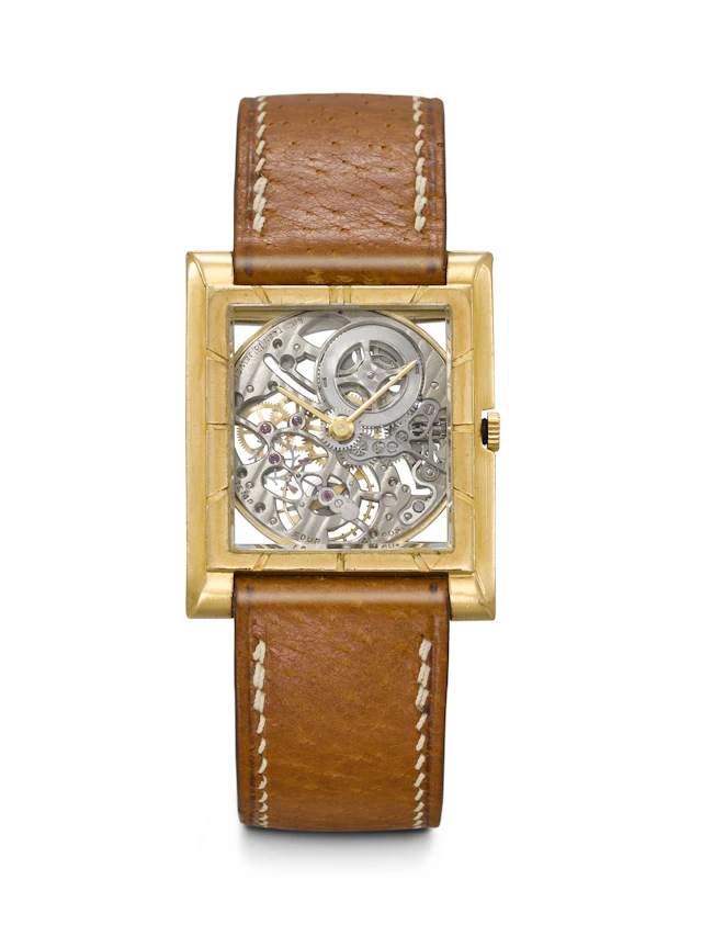Audemars Piguet. A Possibly Unique and Very Attractive 18K Gold Square