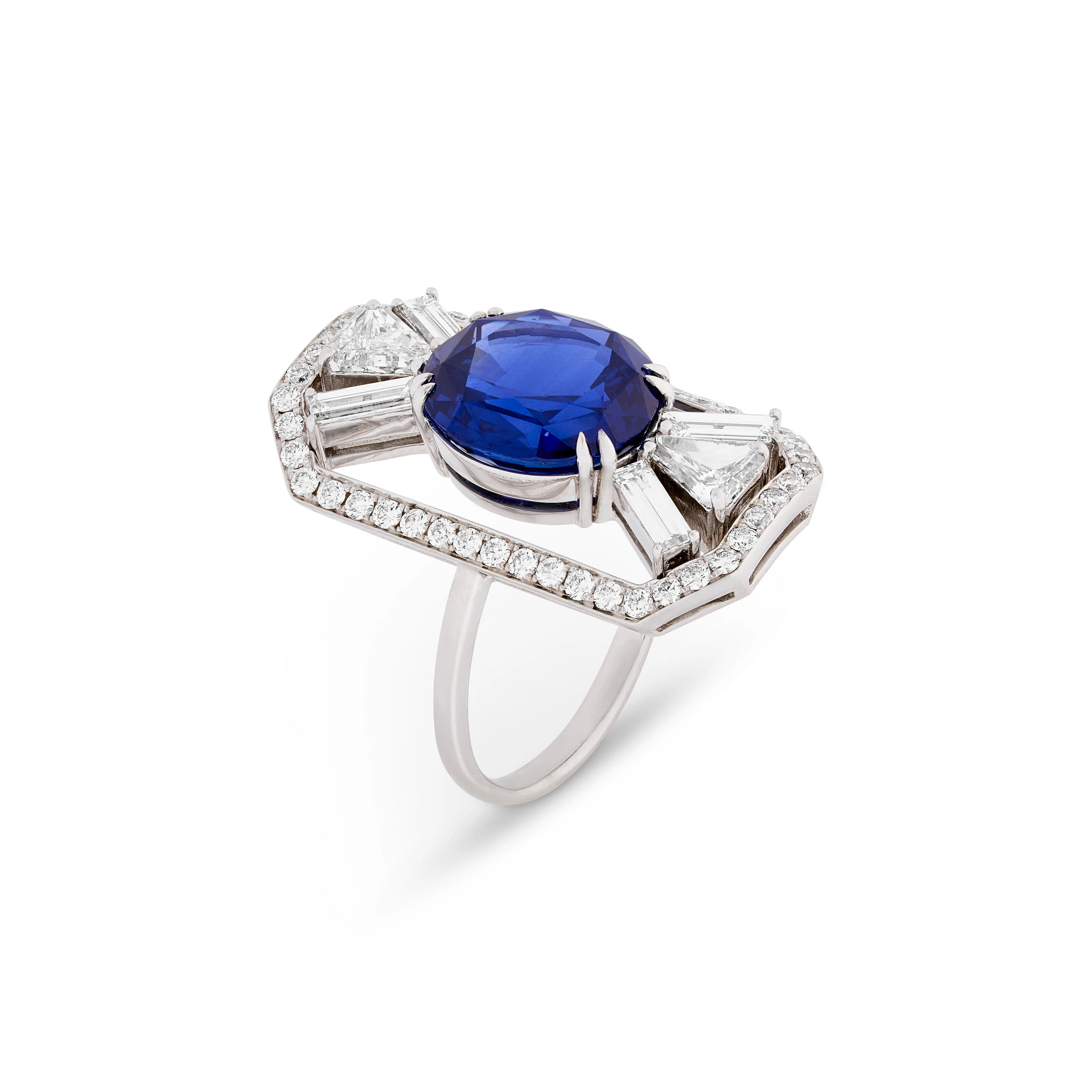 Nikos Koulis Sapphire and Diamond 'Universe Line' Ring