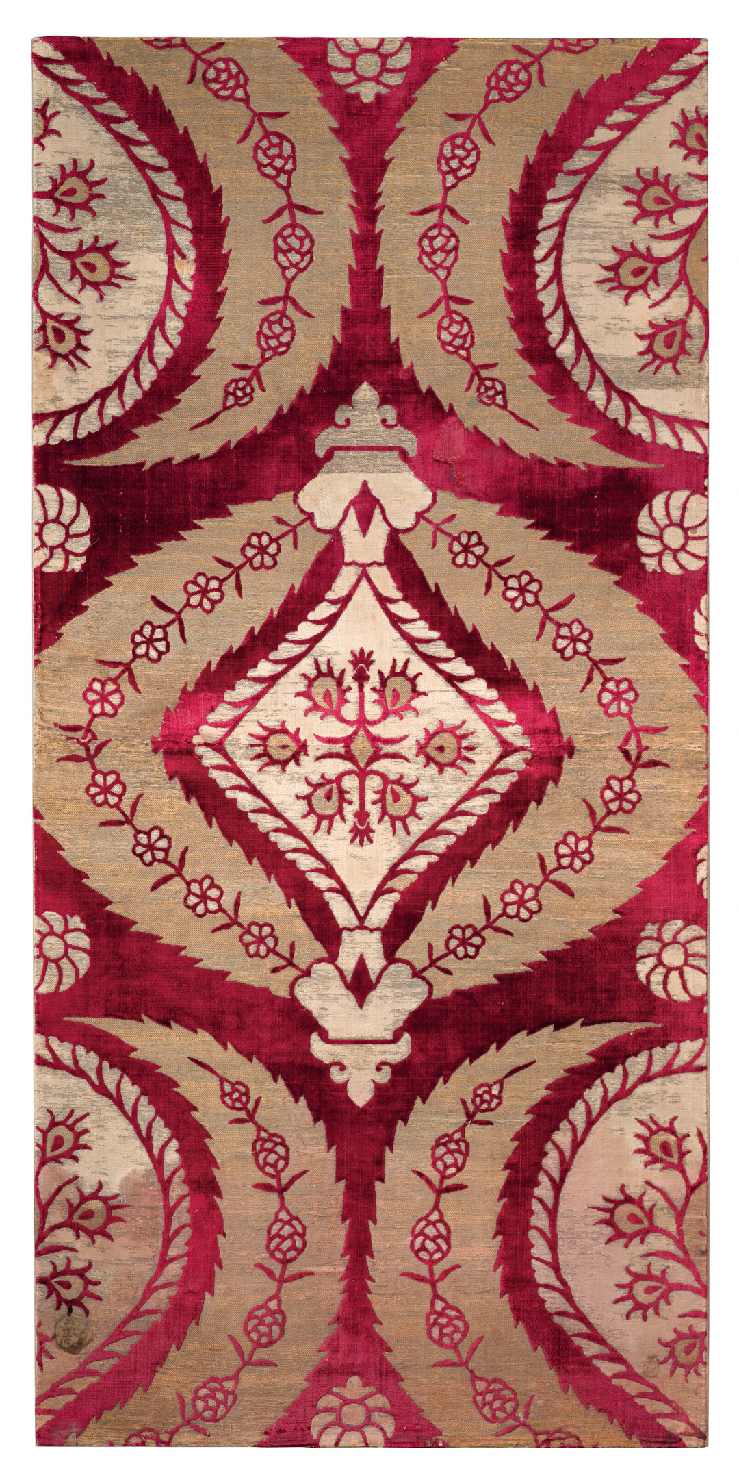 An Ottoman Silk and Metal-Thread Panel