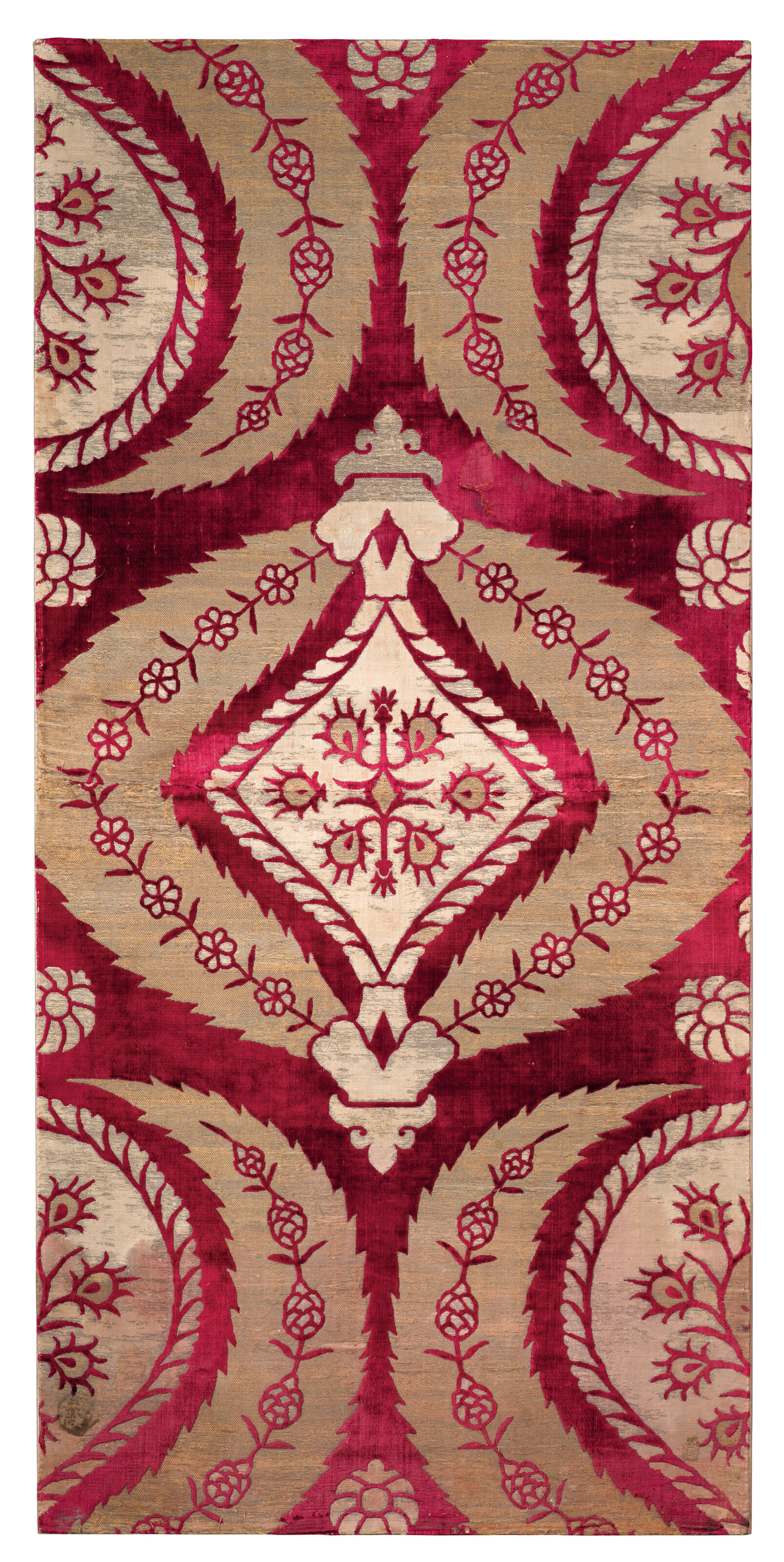 An Ottoman Silk and Metal-Thread Panel
