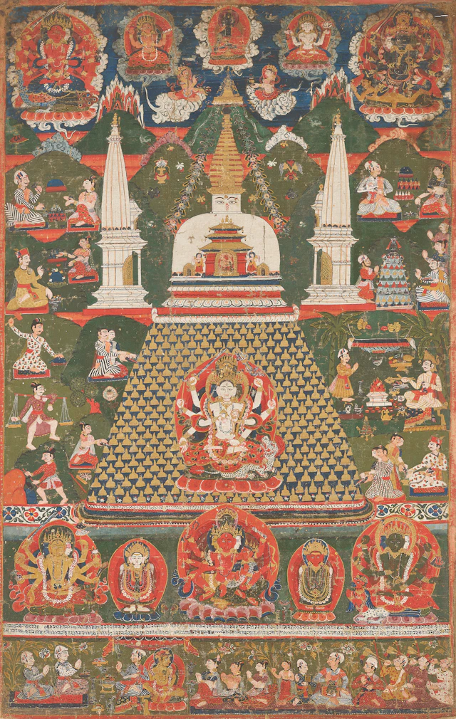 A Paubha of Laxsha Chaitya