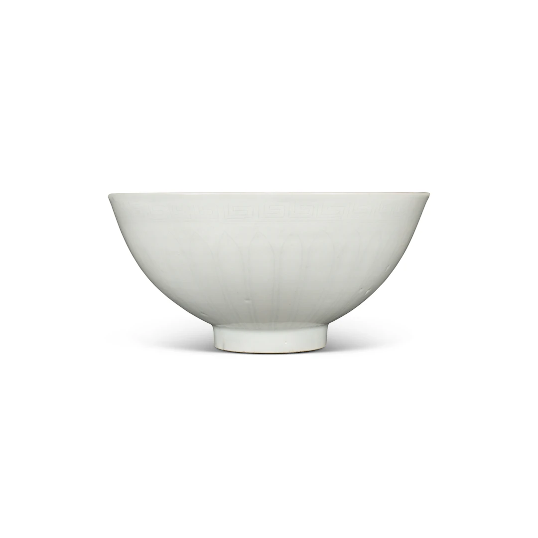 A Tianbai -Glazed Anhua- Decorated ‘Floral’ Bowl