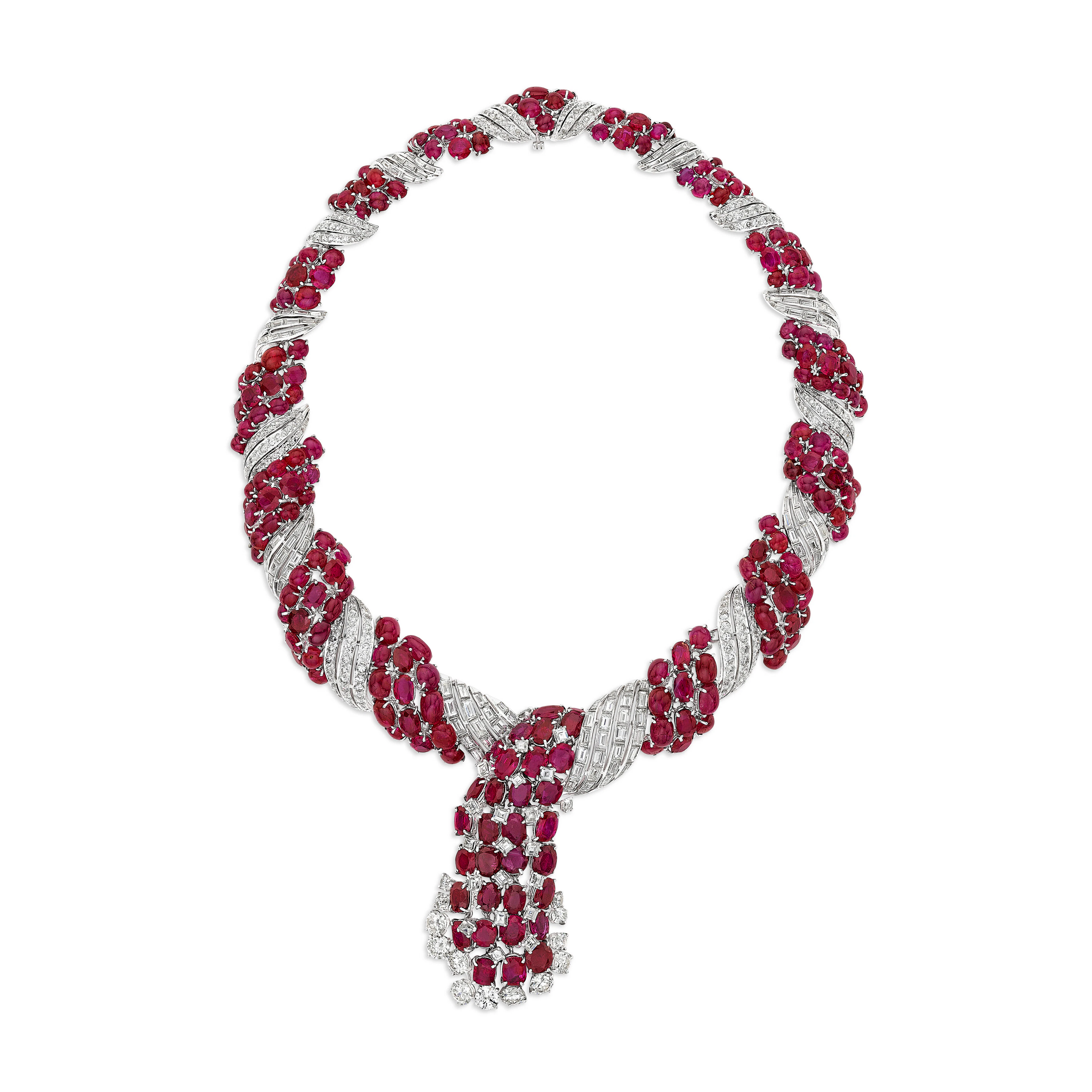 A Sensational David Webb Ruby and Diamond Necklace