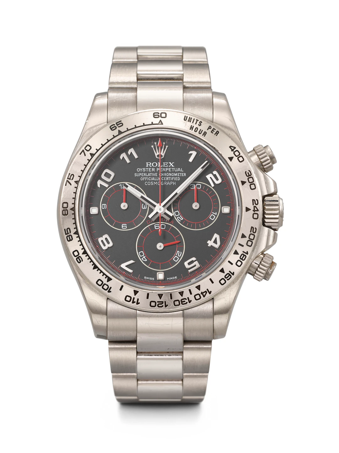 Rolex. A Sporty and Coveted 18K White Gold Automatic Chronograph Wristwatch