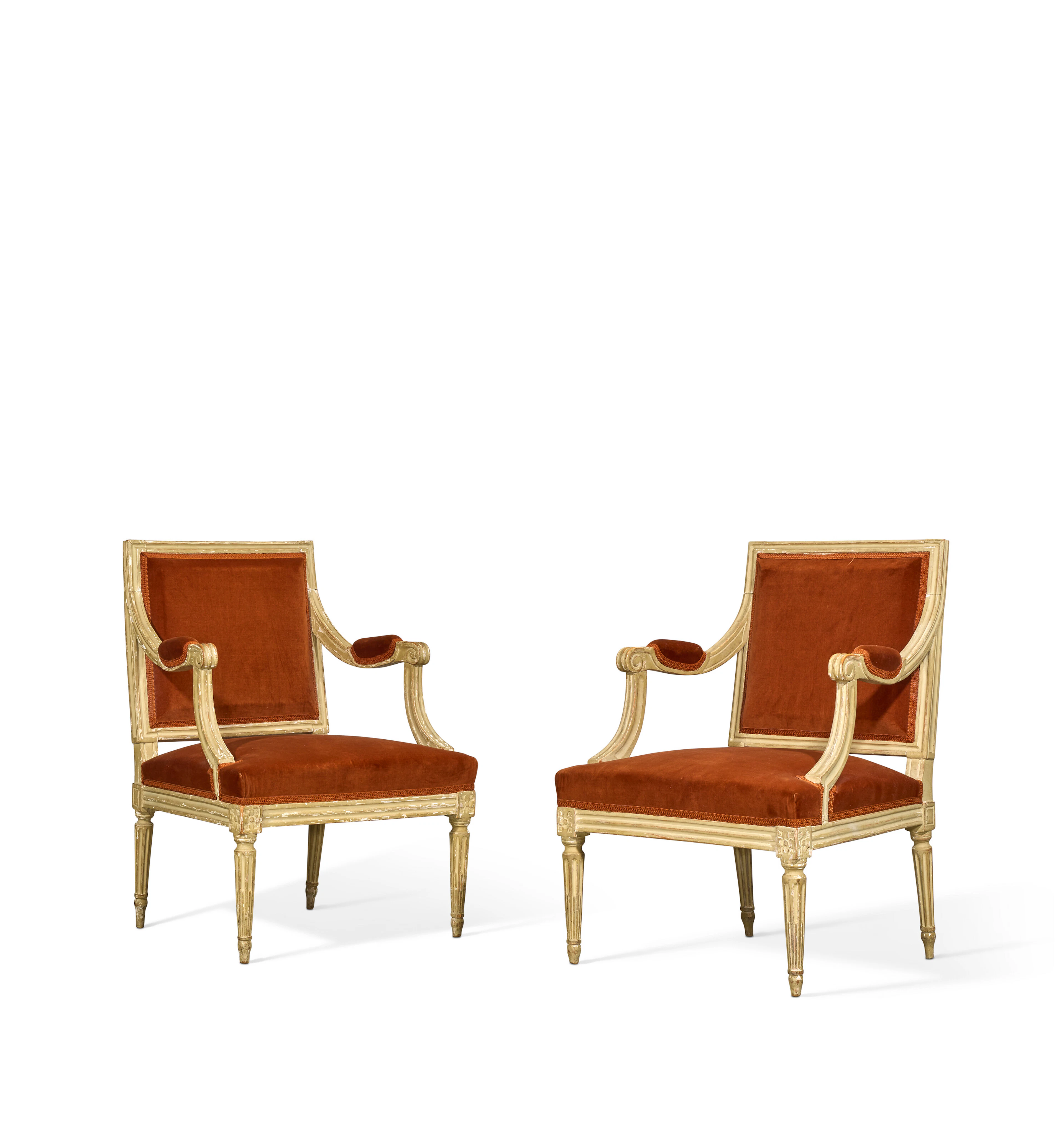 Paire De Fauteuils Coin De Feu D’époque Louis Xvi