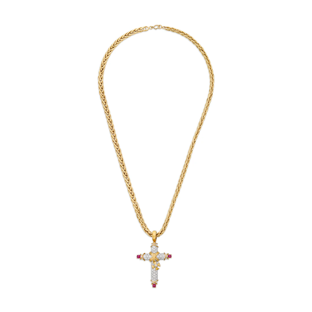 Tiffany & Co., Jean Schlumberger Ruby and Diamond Cross Pendant