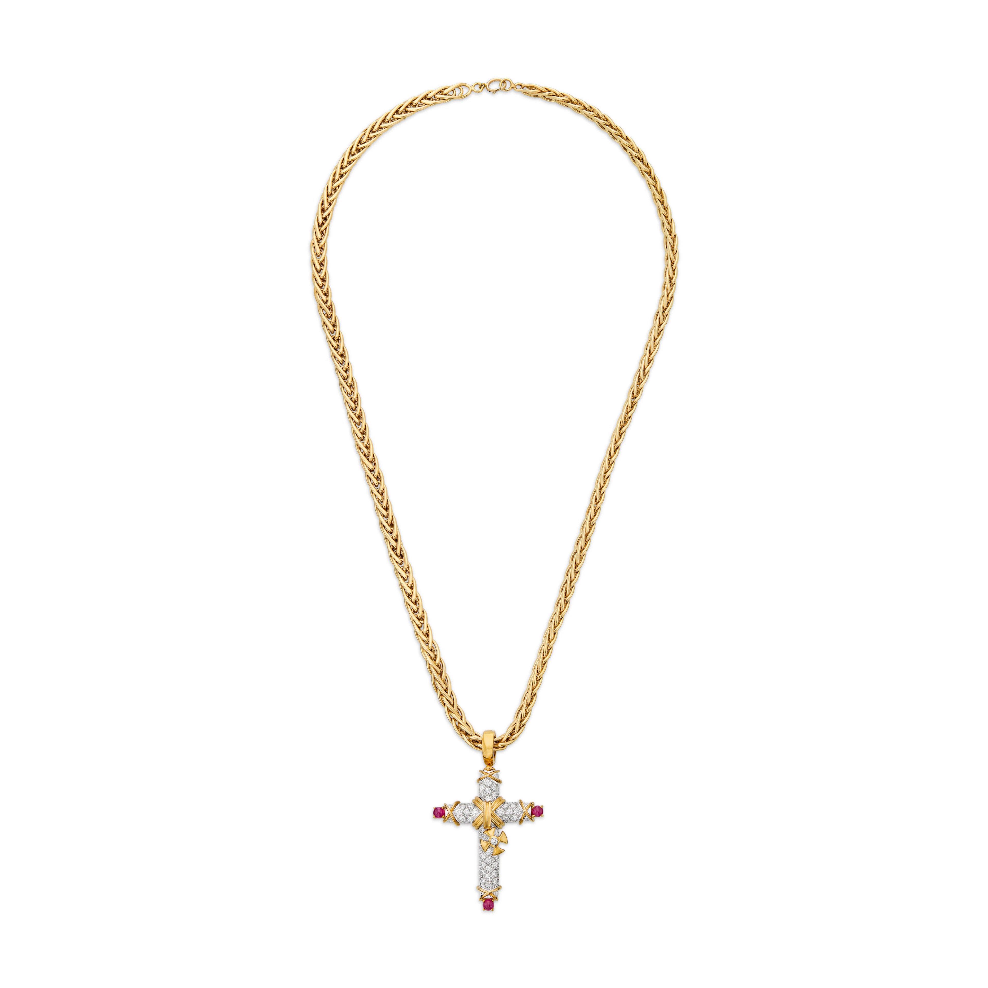 Tiffany & Co., Jean Schlumberger Ruby and Diamond Cross Pendant