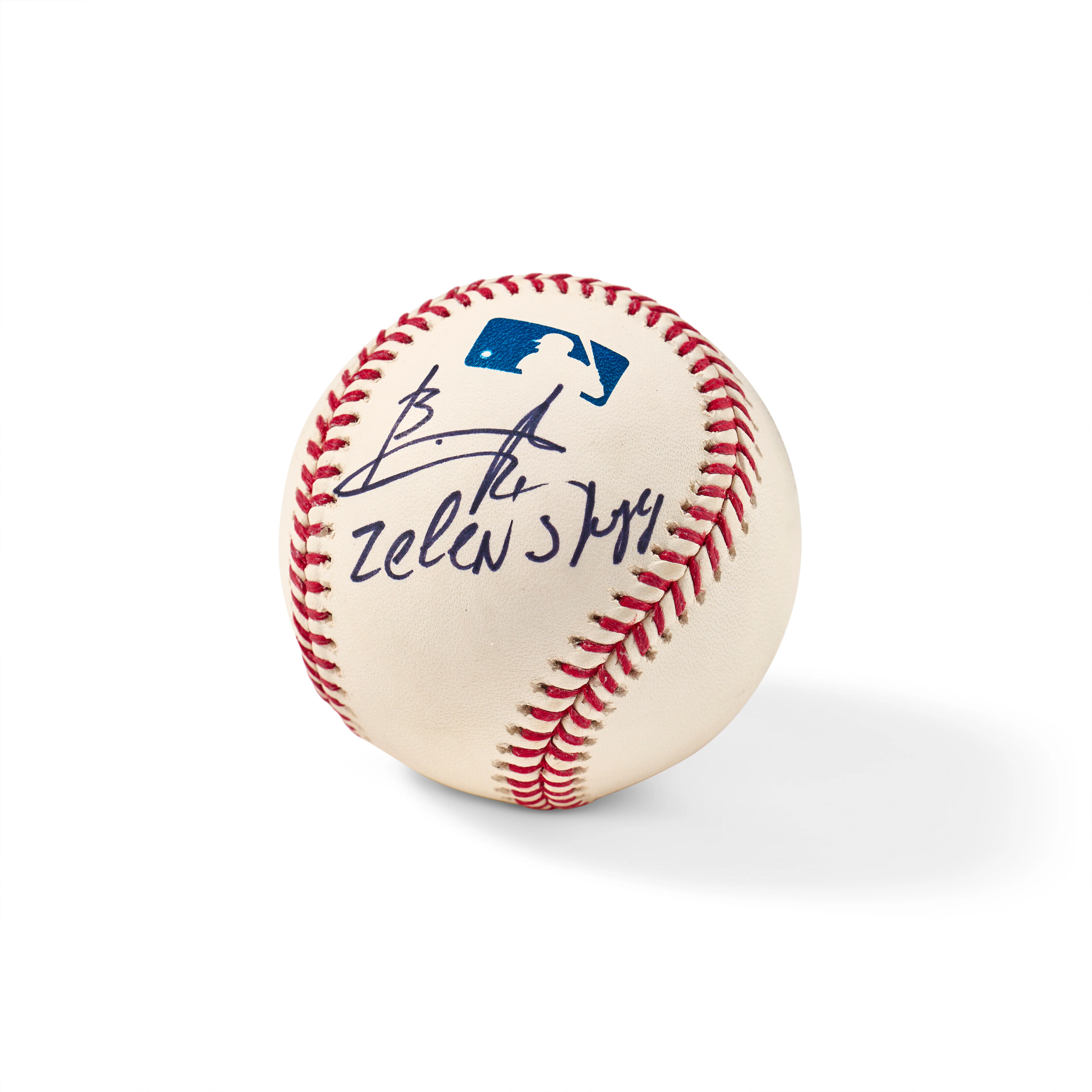 Ukrainian President Volodymyr Zelenskyy Single Signed Baseball