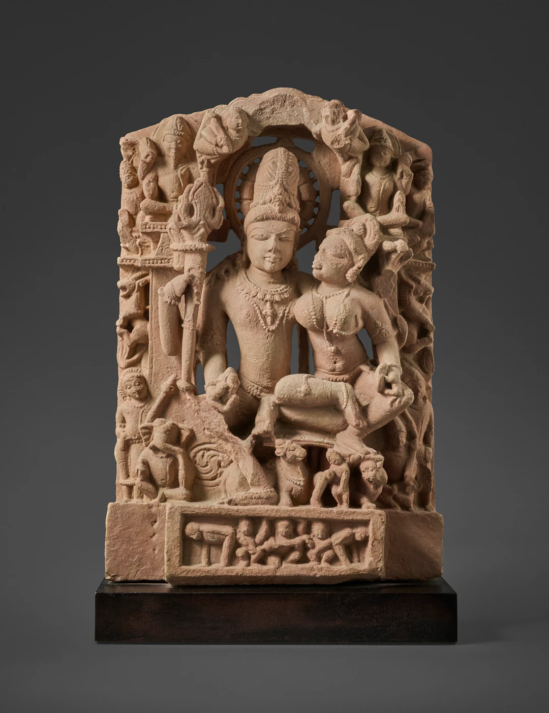 A Sandstone Stele of Uma Maheshvara