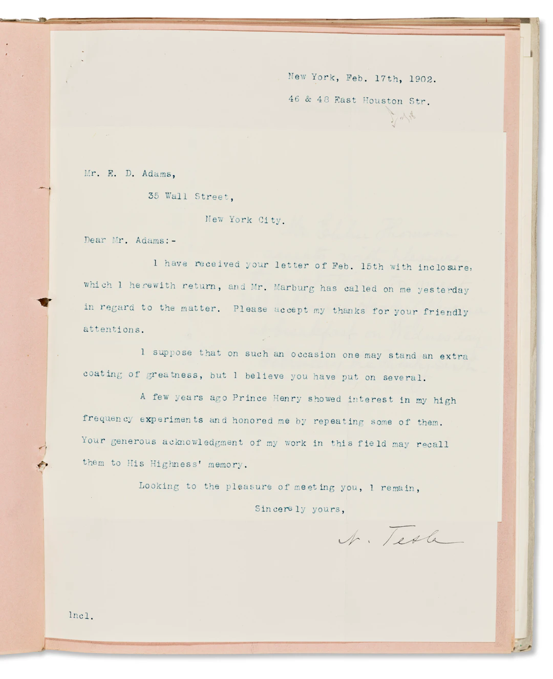 Organizing a Reception for Prince Heinrich of Prussia