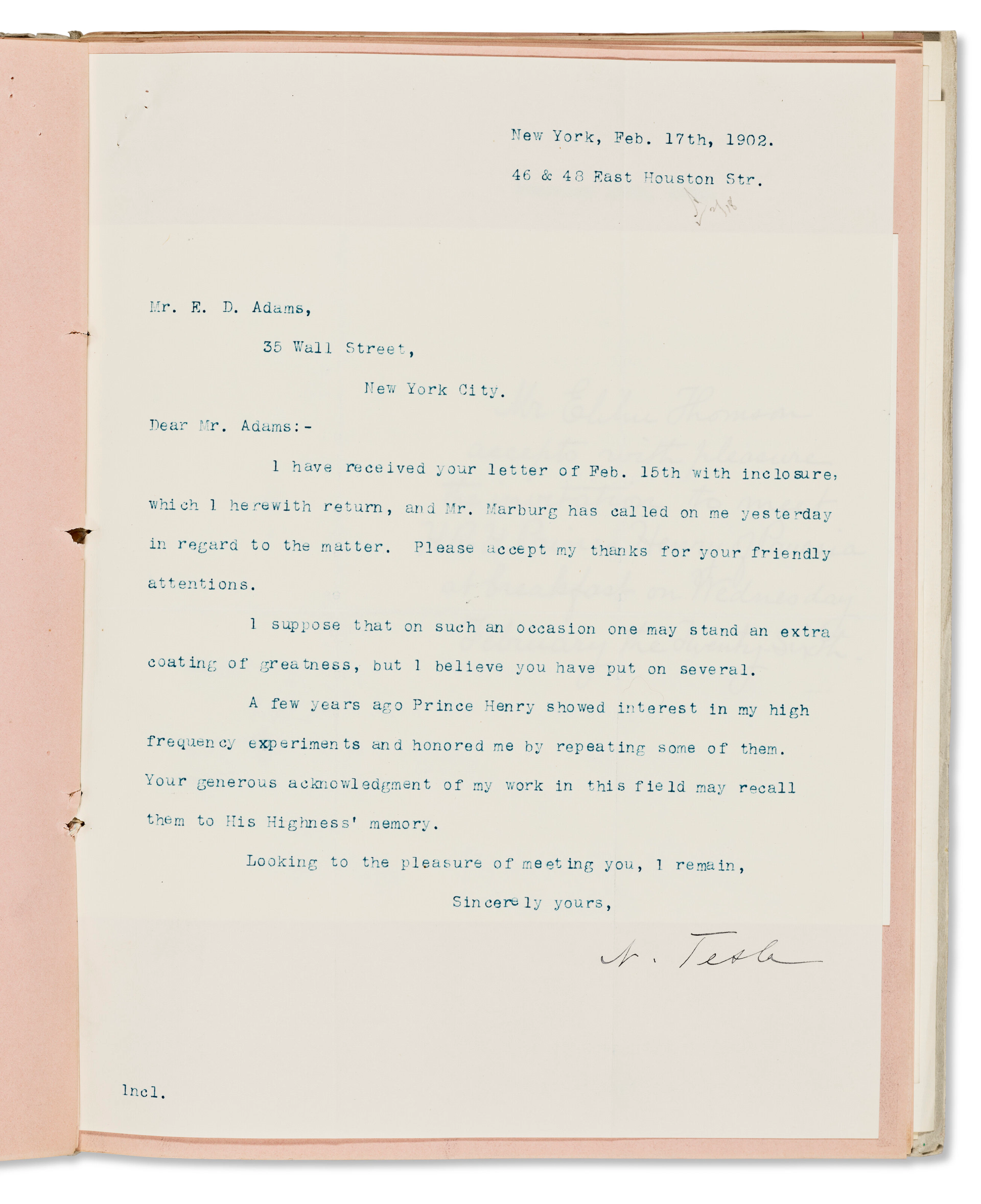 Organizing a Reception for Prince Heinrich of Prussia