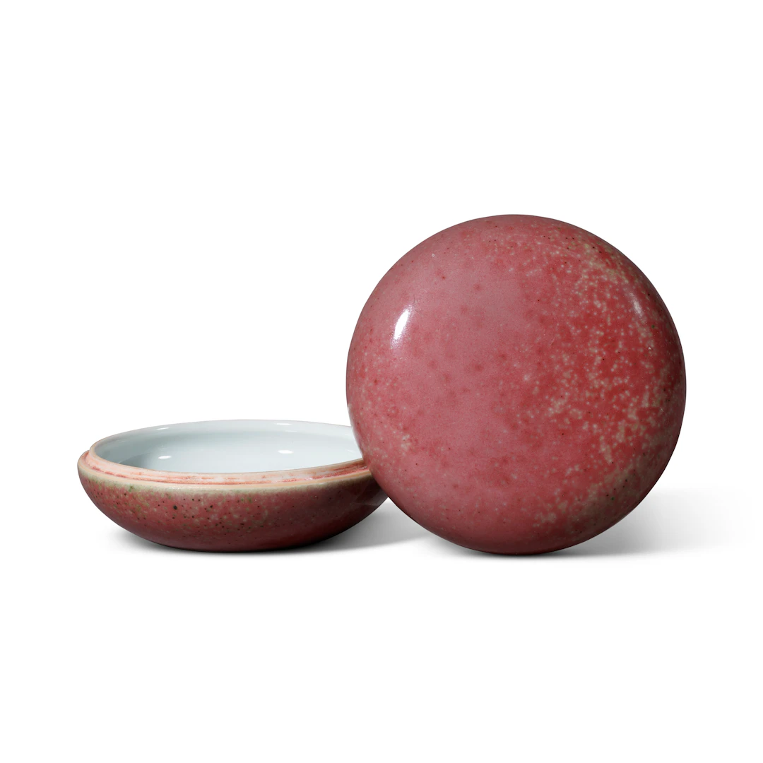 A Peachbloom-Glazed Seal Paste Box and Cover