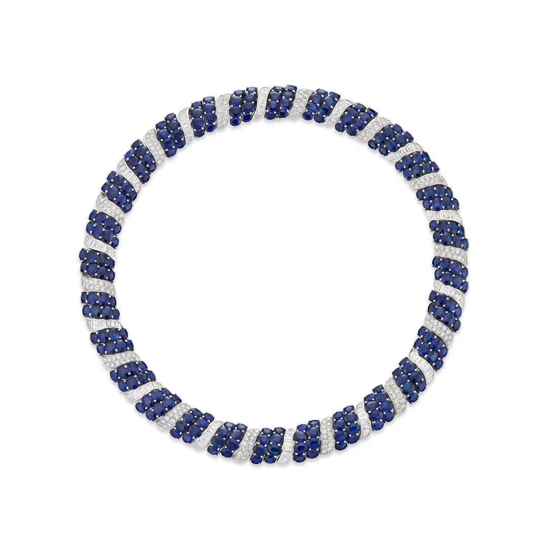 Sapphire and Diamond Necklace