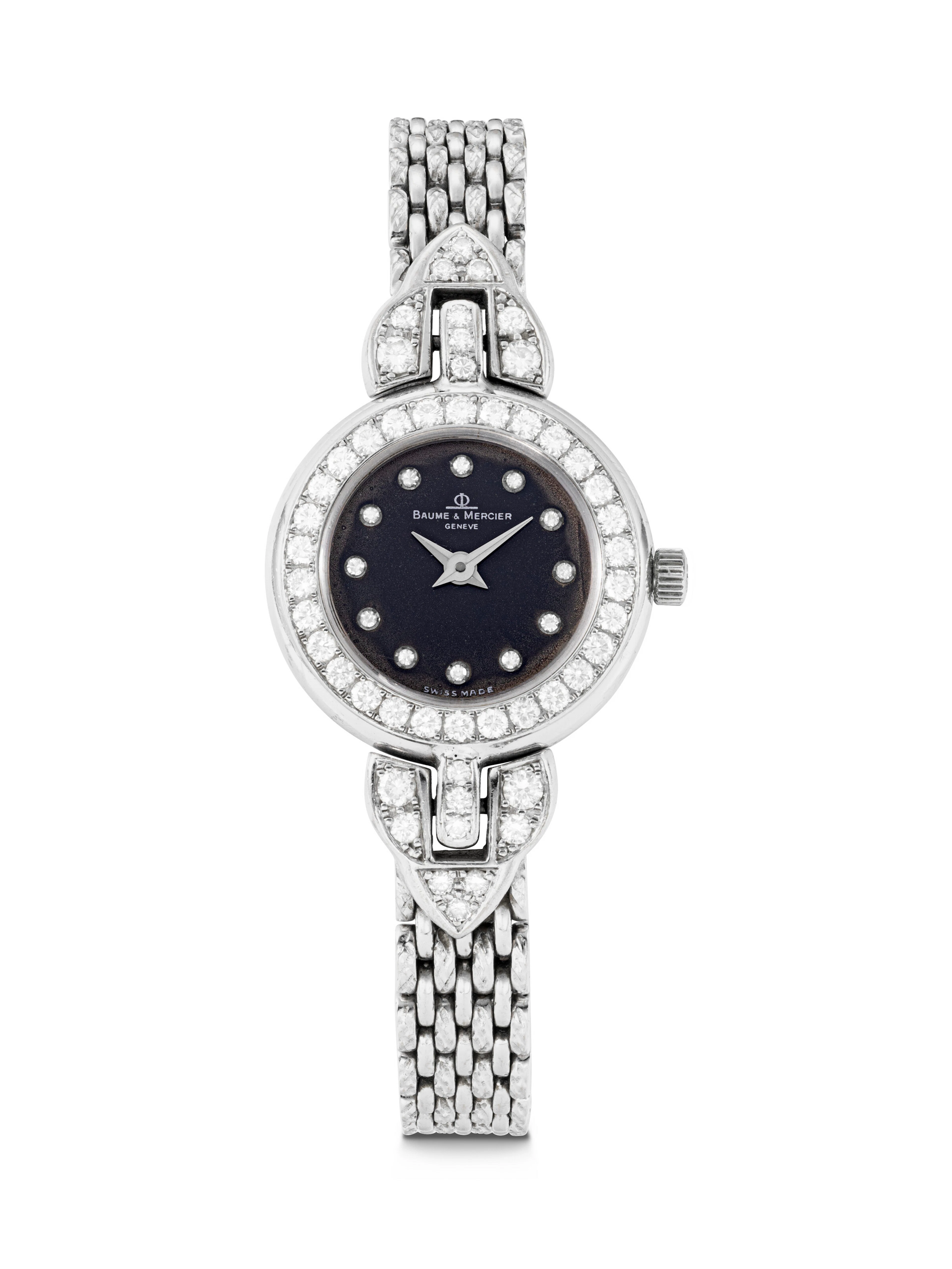 Baume & Mercier, Lady’s White Gold and Diamond-Set Bracelet Watch