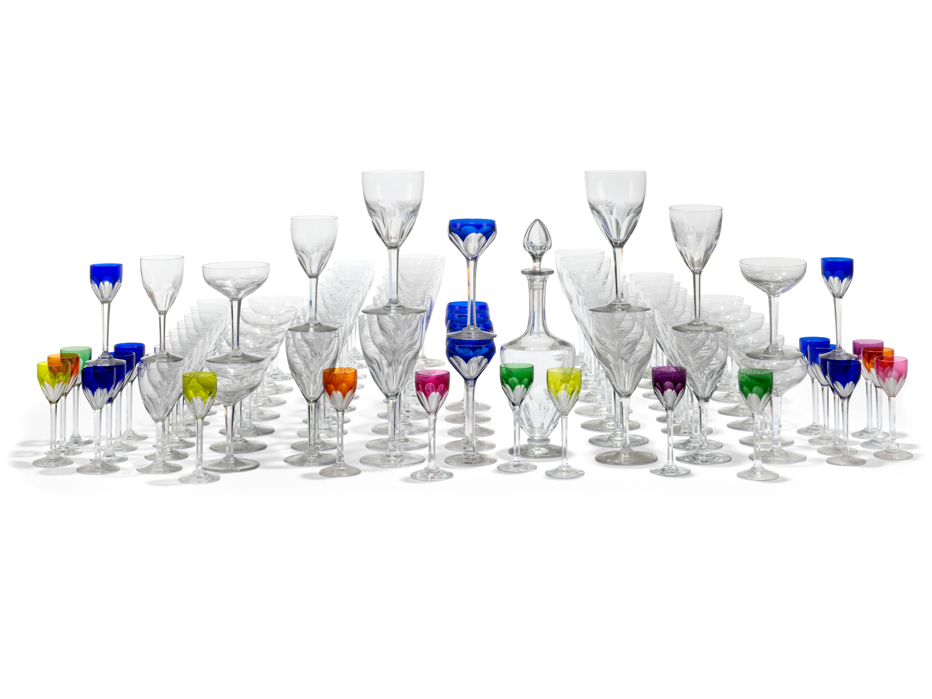 A Baccarat Cut-Glass 'Genova' Pattern Part Table-Service