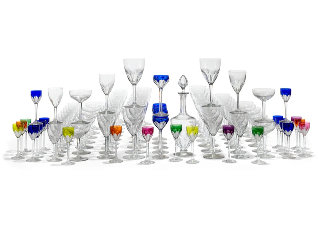 A Baccarat Cut-Glass 'Genova' Pattern Part Table-Service