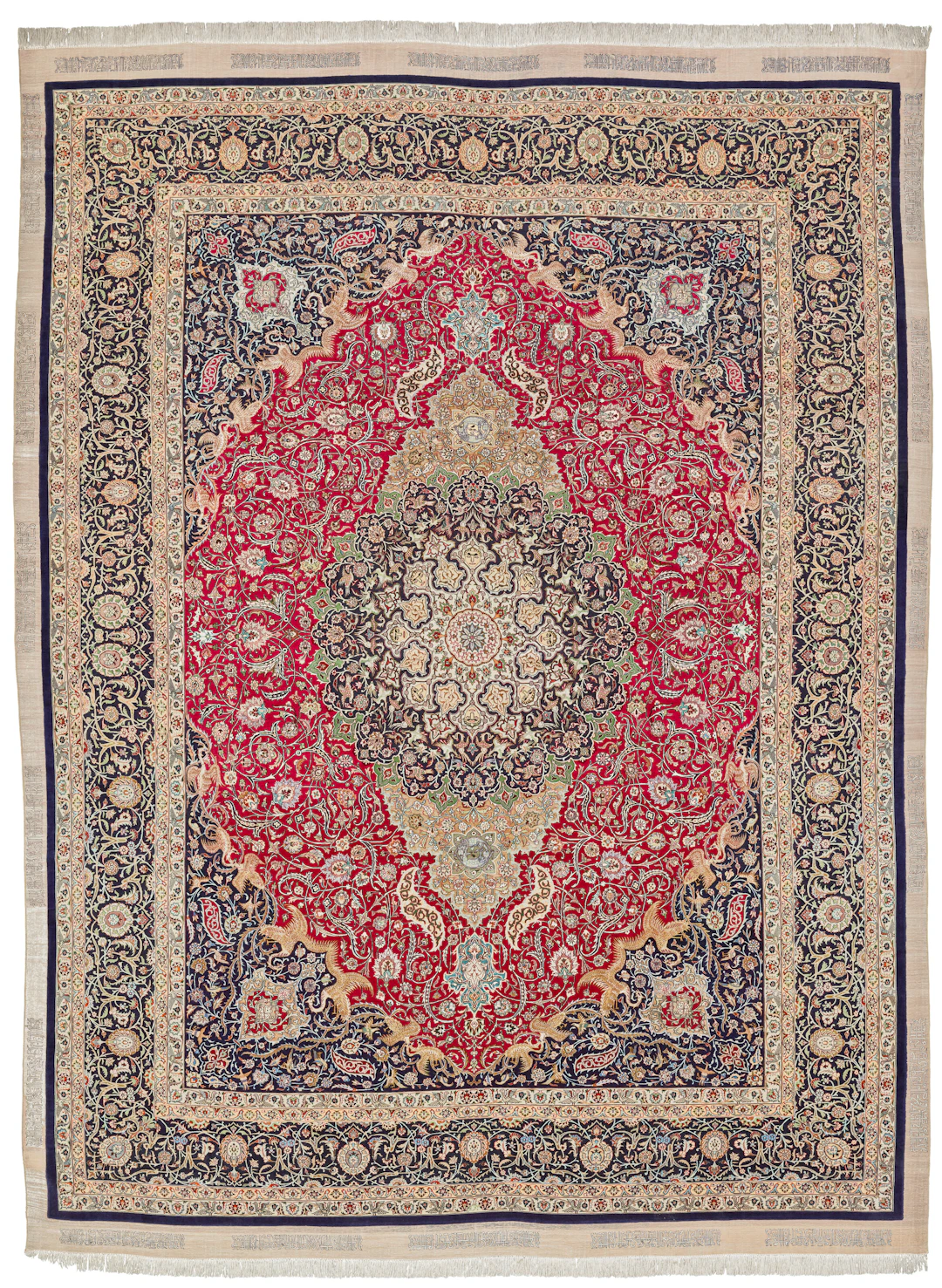 A Part-Silk Meshed Carpet