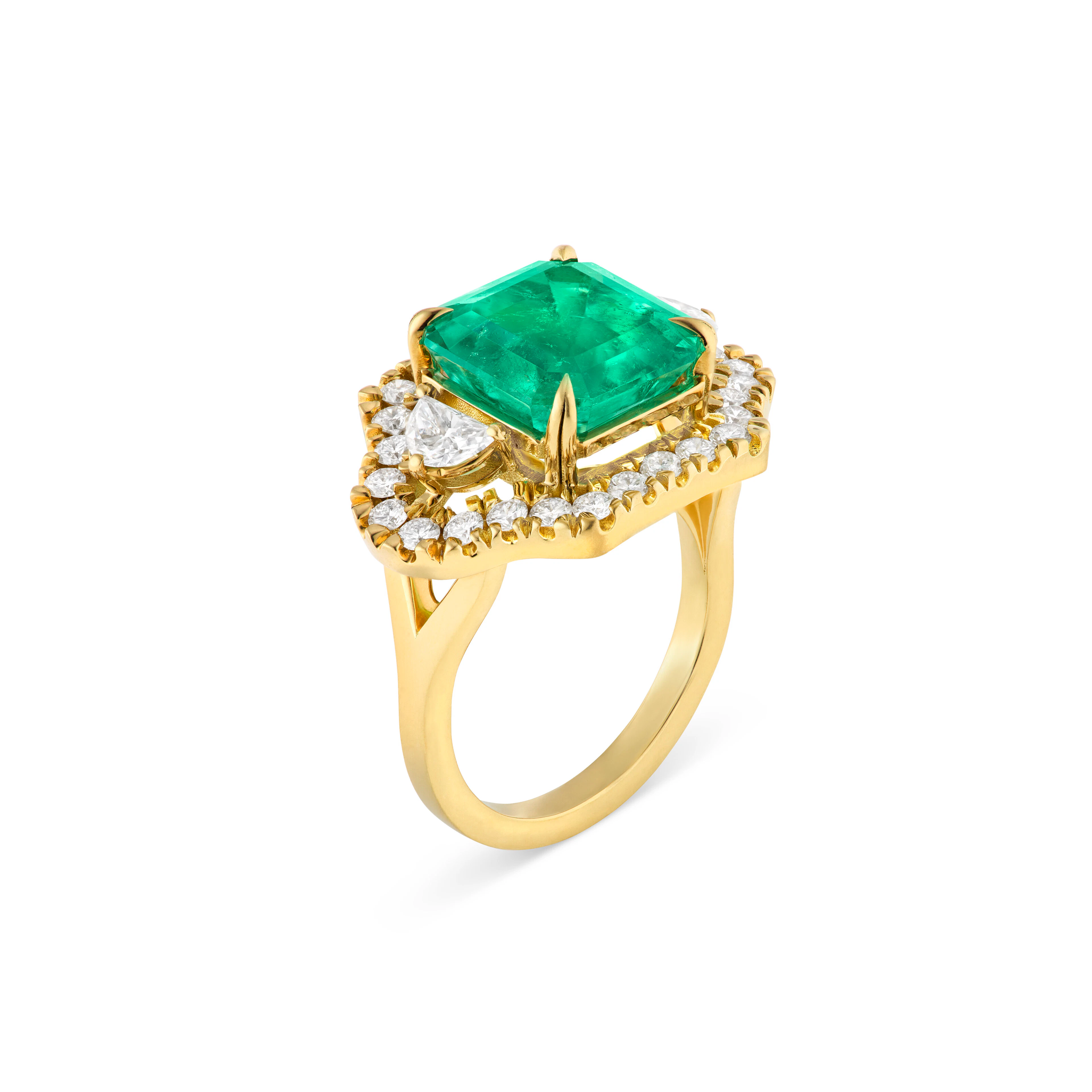 Emerald and Diamond Ring