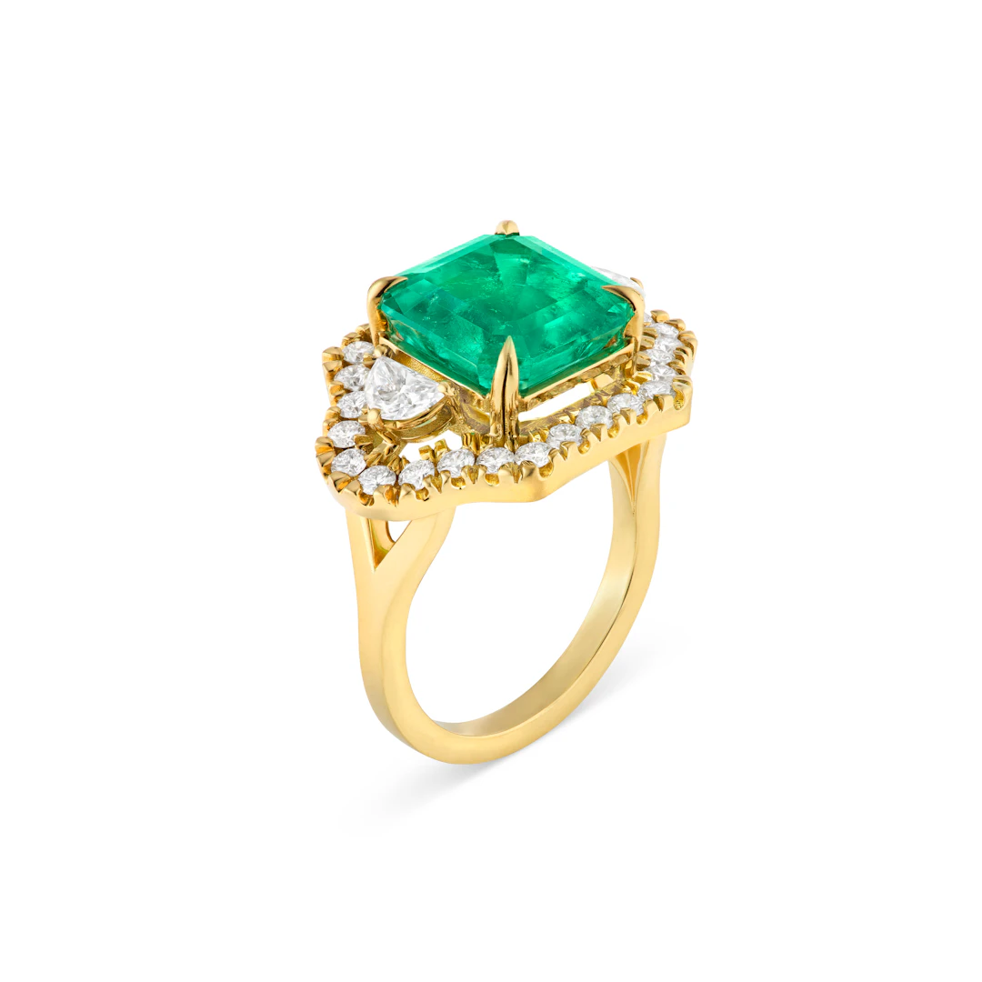 Emerald and Diamond Ring